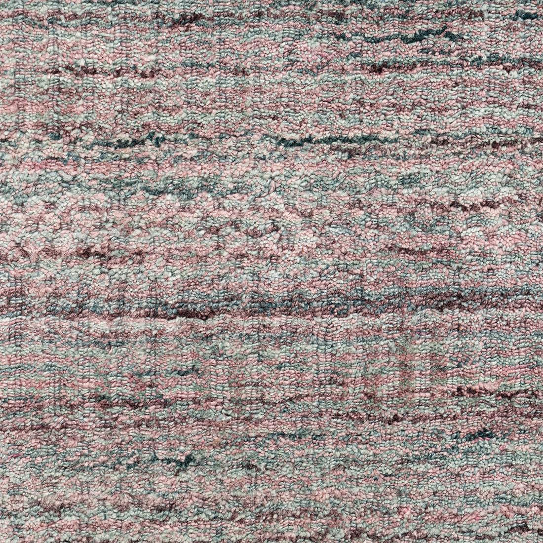 XXIe siècle et contemporain Simplicity Comfort Rose Turquoise Tapis contemporain tissé à la main en vente