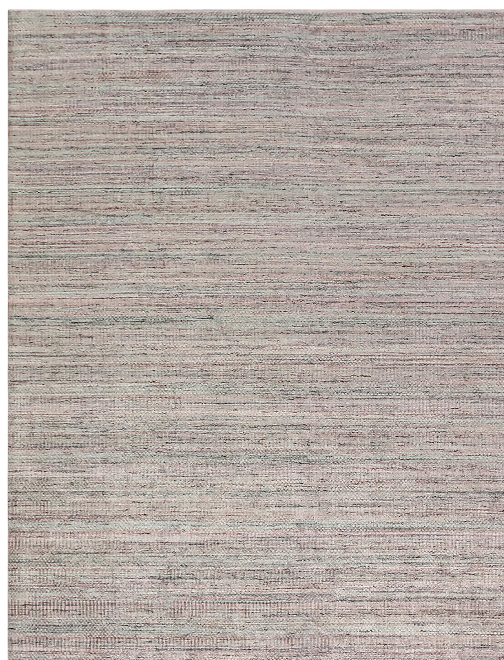 Simplicity Comfort Rosa Türkis Contemporary Handwebteppich (Wolle) im Angebot