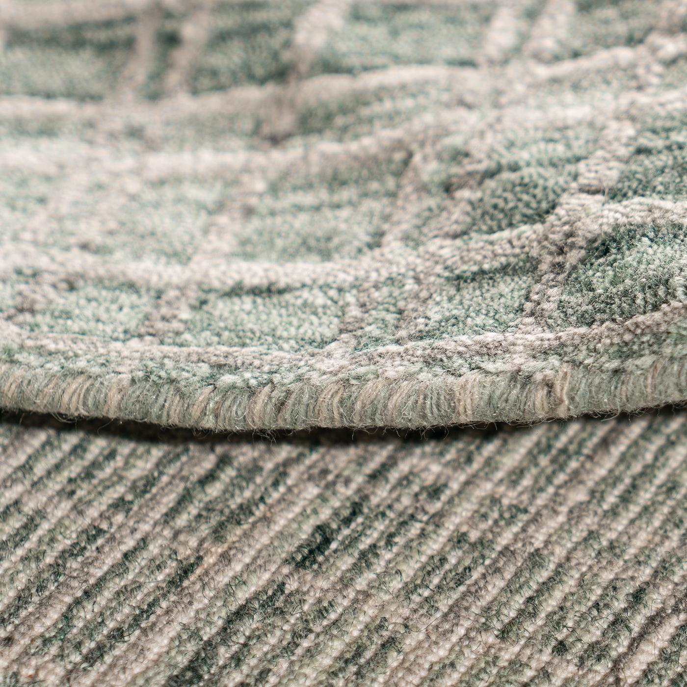 Fait main Simplicité et confort vert sarcelle-vert 8'9 x 11'9 en vente