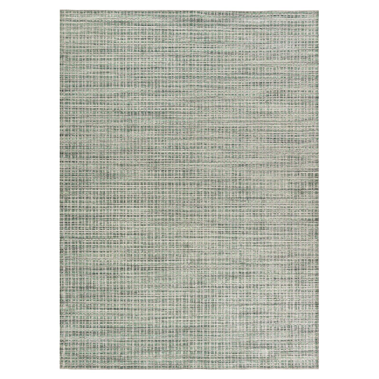 Simplicity Comfort Rug Teal Green-Silver 8'9 x 11'9 For Sale