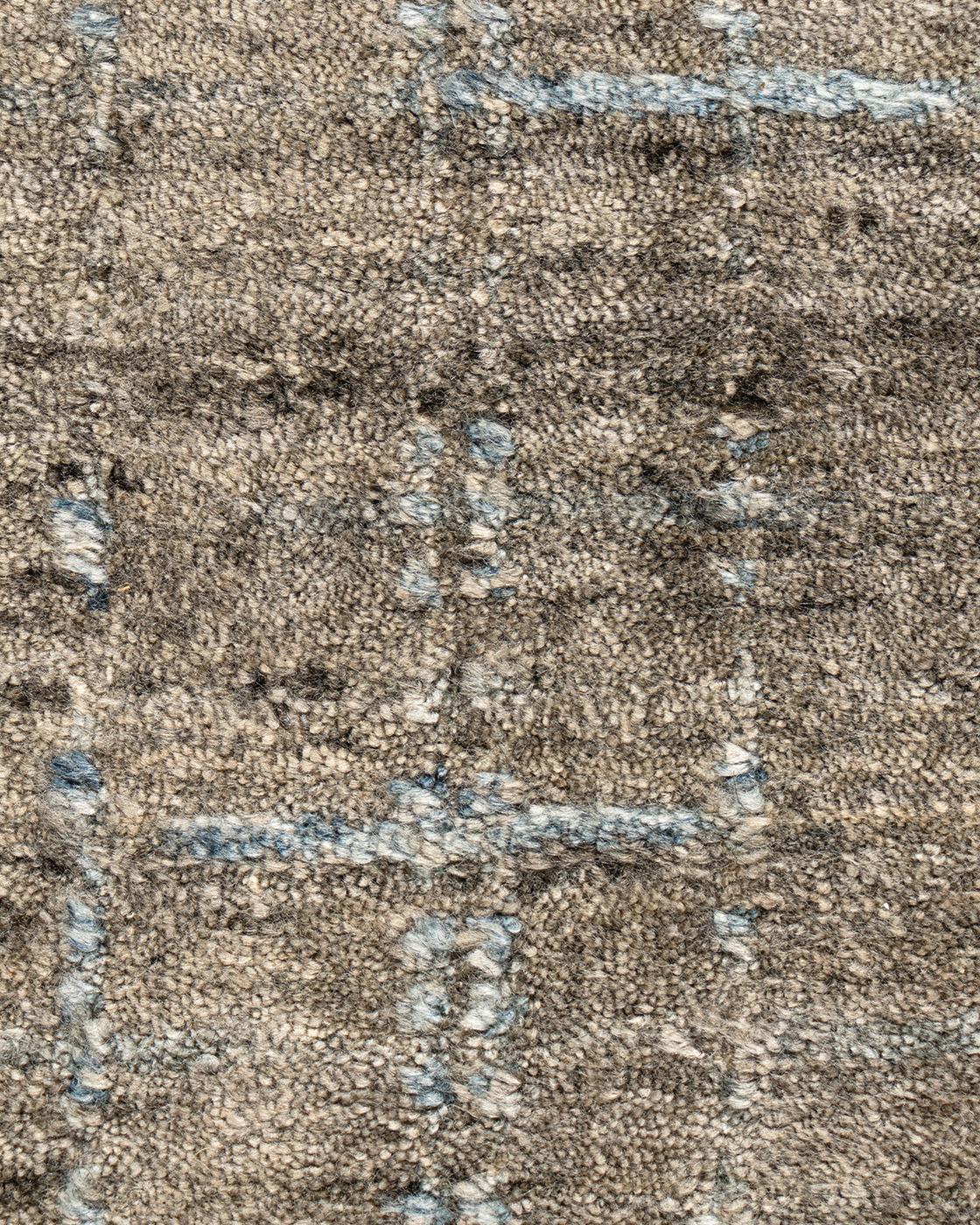 Simplicity Comfort Tan Light Blue Contemporary Rug For Sale 1