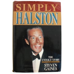 Vintage Simply Halston, The Untold Story by Steven Gaines, Signed First Edition