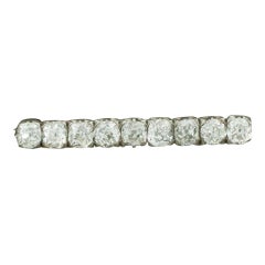 Simply Sweet Diamond Bar Brooch in Platinum and White Gold, Circa 1920's