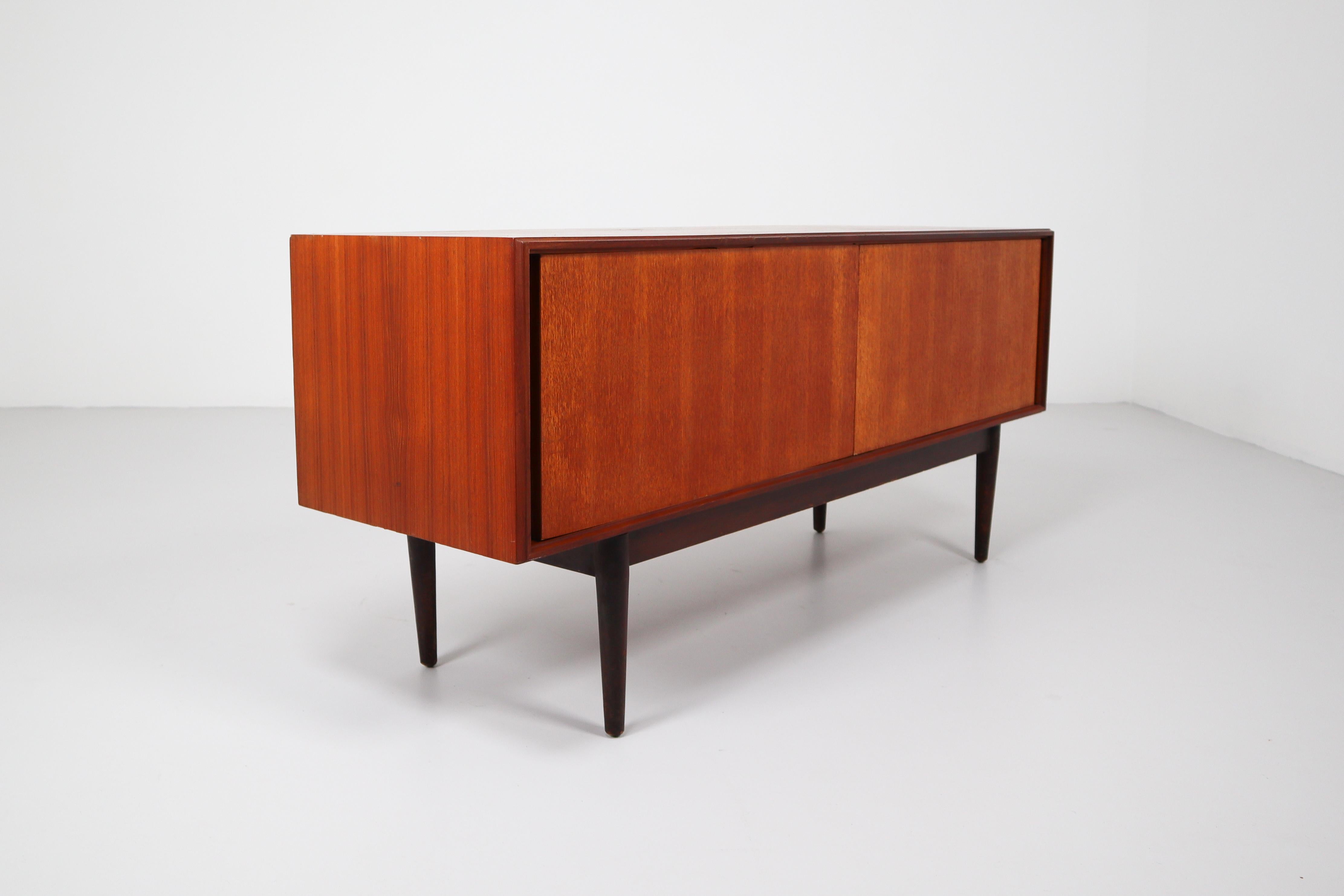 Simply Teak Sideboard or Credenza from the 1960s, Made in Denmark In Good Condition In Almelo, NL