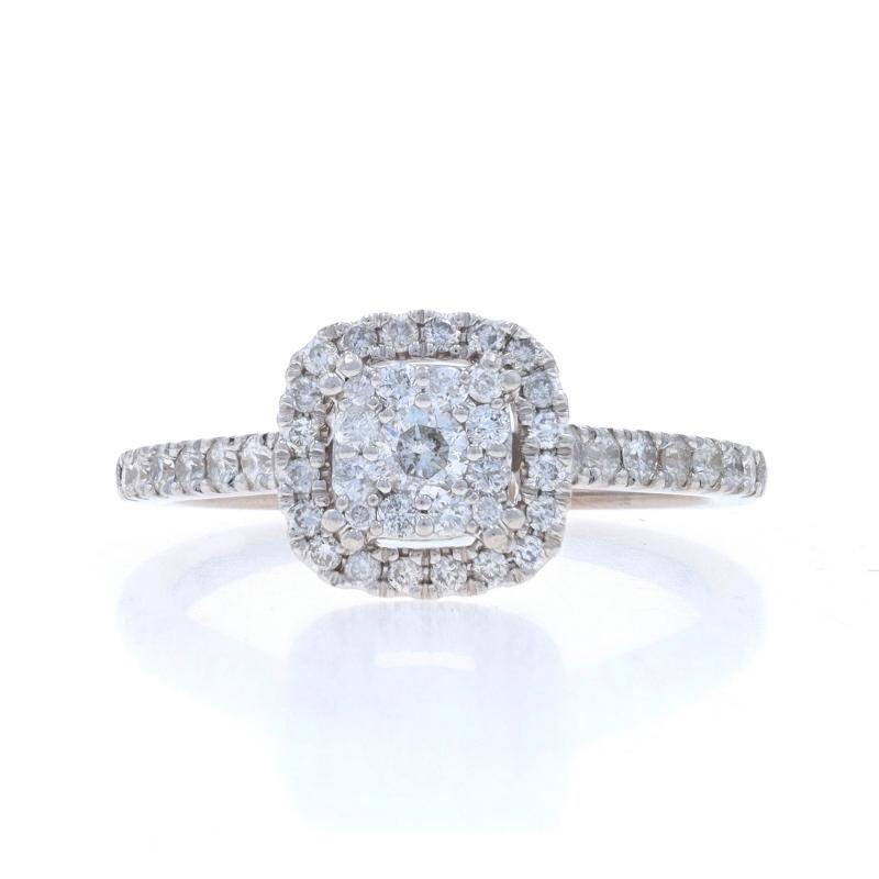 Retail Price: $1495

Size: 5 1/2
Sizing Fee: Up 1 1/2 sizes for $35 or Down 1/2 a size for $35

Brand: Simply Vera by Vera Wang

Metal Content: 14k White Gold

Stone Information

Natural Diamonds
Carat(s): .50ctw
Cut: Round Brilliant
Color: G -