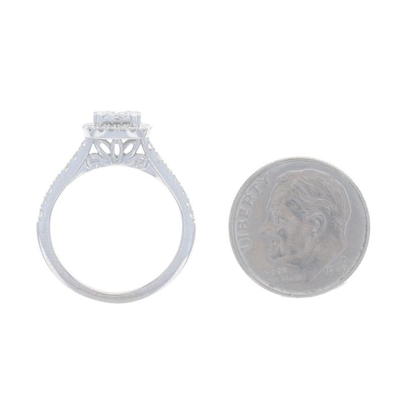 Simply Vera by Vera Wang Diamond Halo Engagement Ring - White Gold 14k Rd .50ctw 1