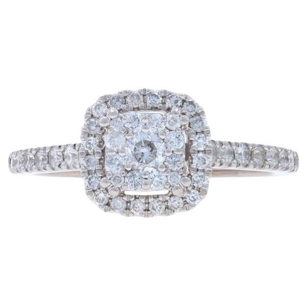 Simply Vera by Vera Wang Diamond Halo Engagement Ring - White Gold 14k Rd .50ctw
