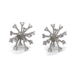 Simulated Diamond Small Sparkler Stud Sterling Silver Earrings