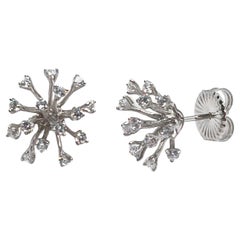 Pendientes de plata de ley con brillantitos de diamante simulado