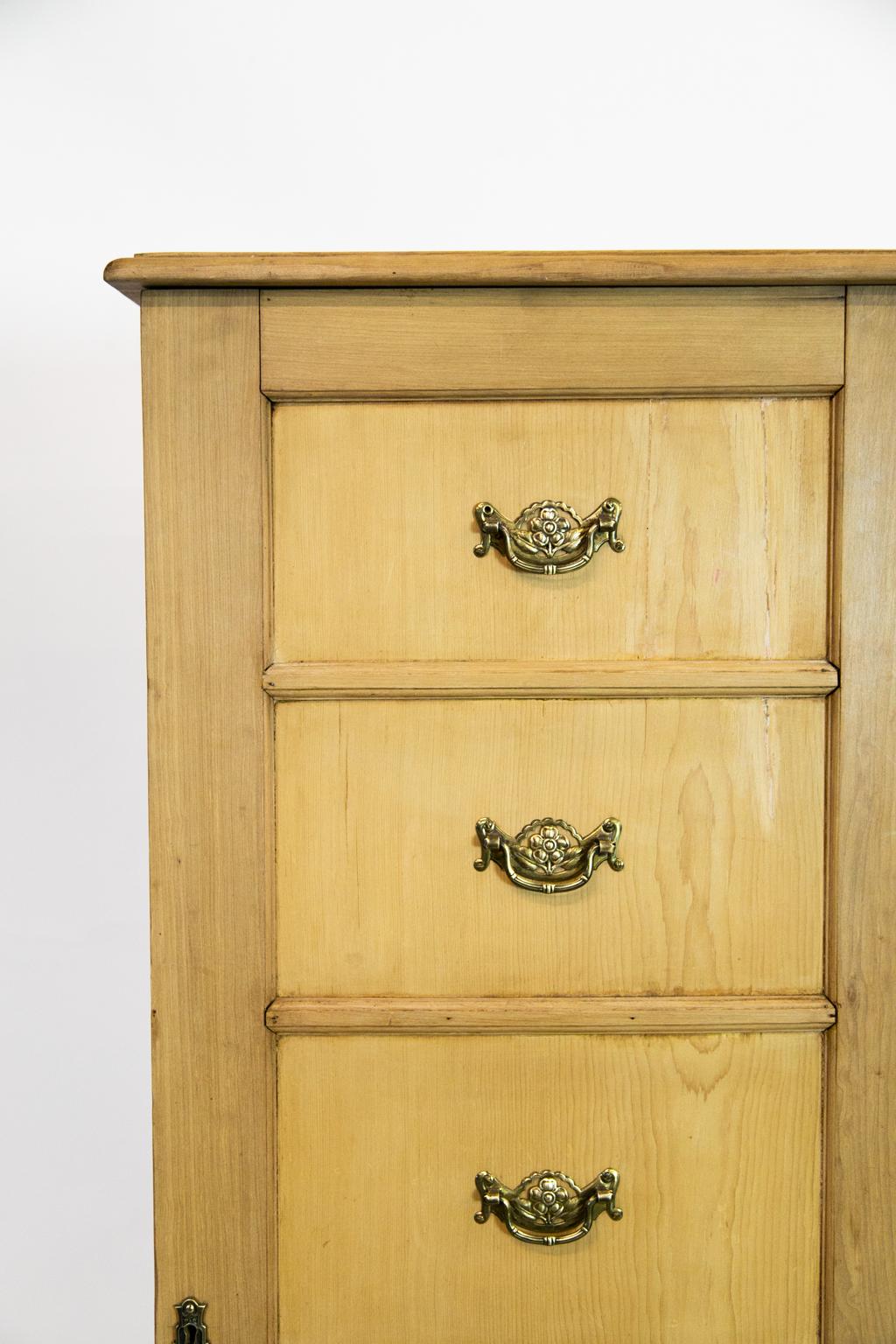 English Simulated Five-Drawer Tall Cabinet For Sale