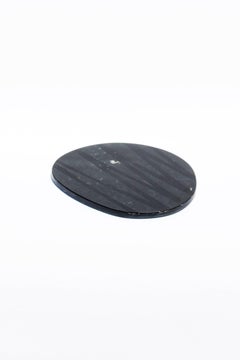 Board or Serving Plate Stone Resin Contemporary Style Black/White