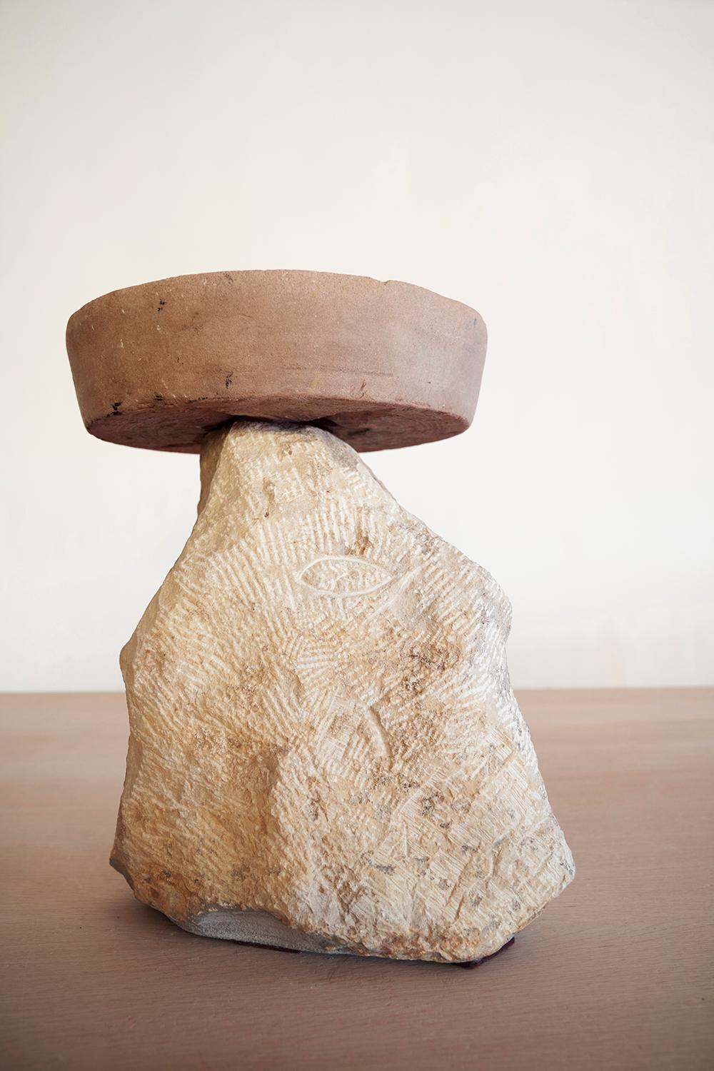 Stone Sin Nombre Sculpture by Jean-Baptiste Van Den Heede For Sale