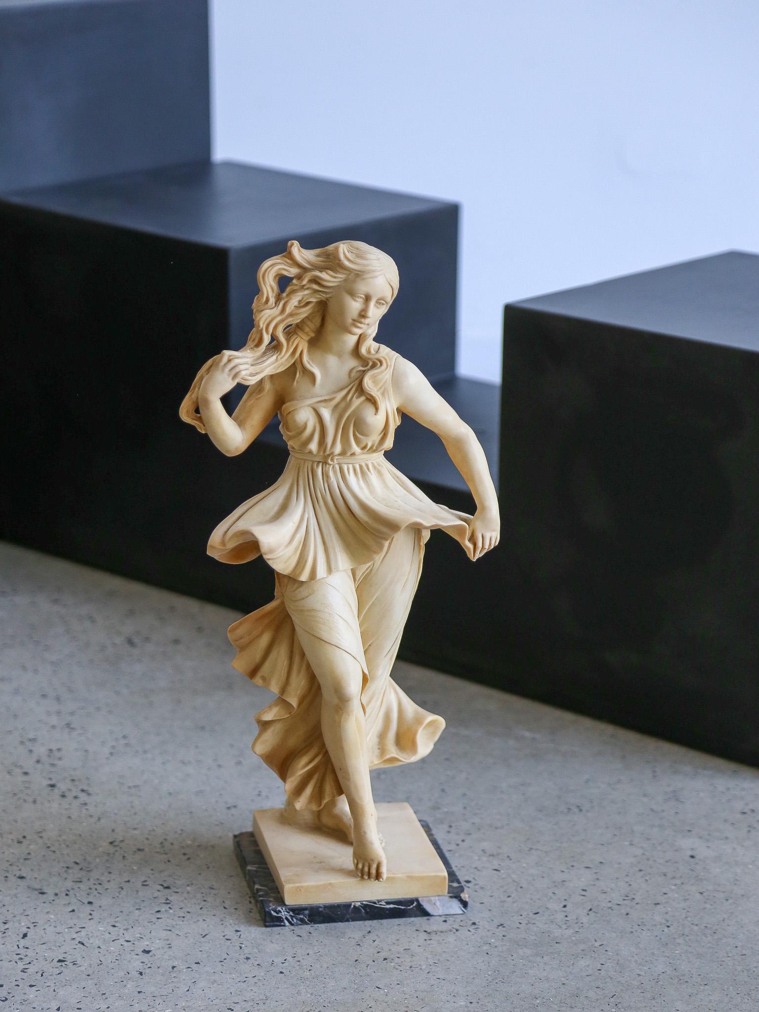 Italian Resin Sculpture by A. Santini Tuscany, 1970s For Sale