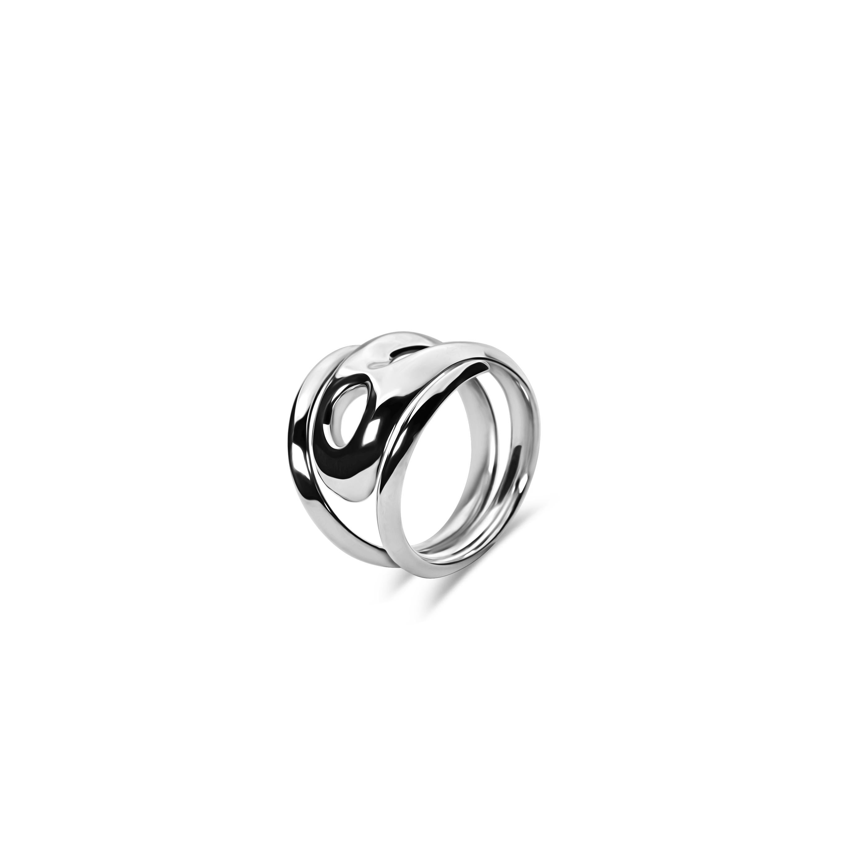 For Sale:   Sin Tiempo Silver Coil Ring 3
