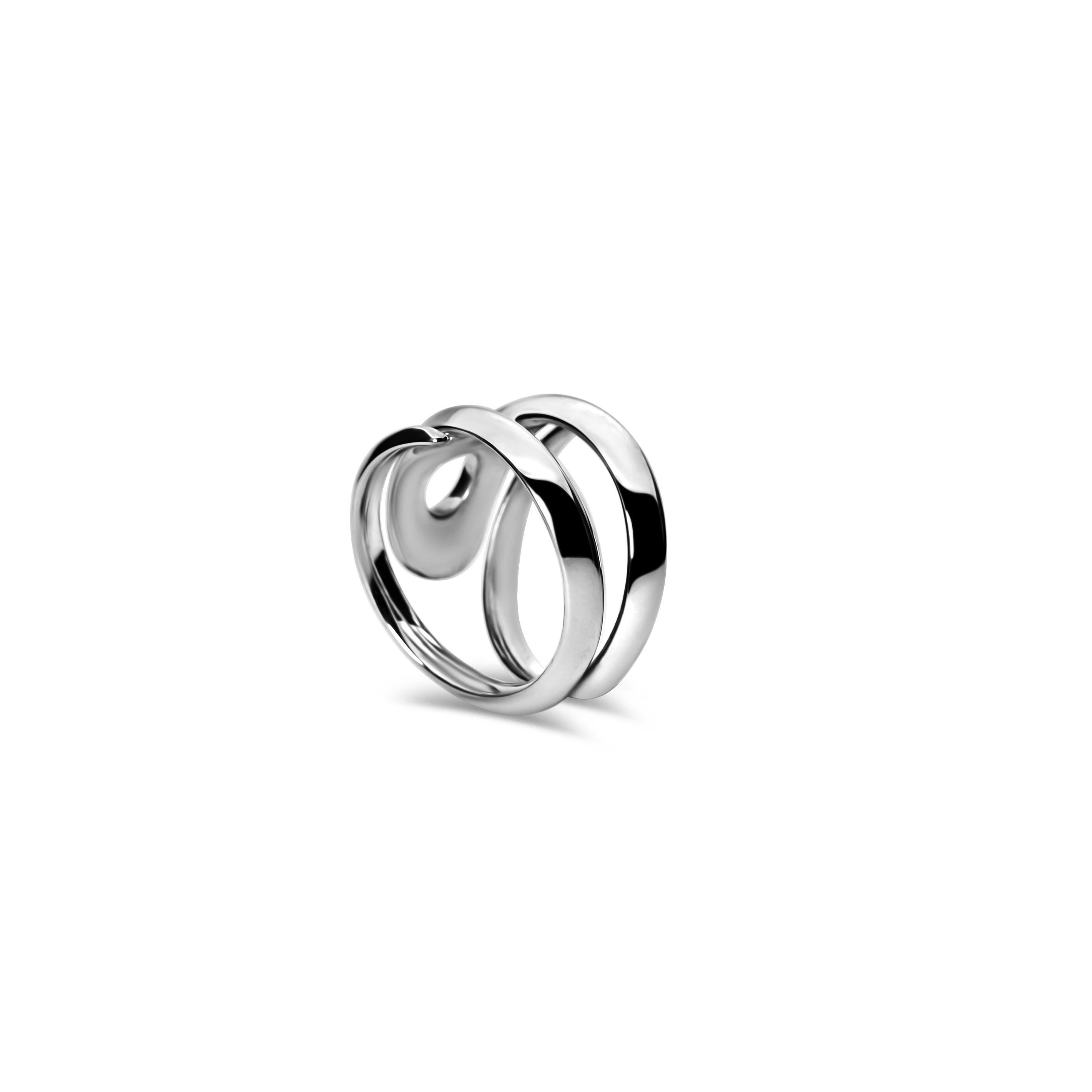 For Sale:   Sin Tiempo Silver Coil Ring 4