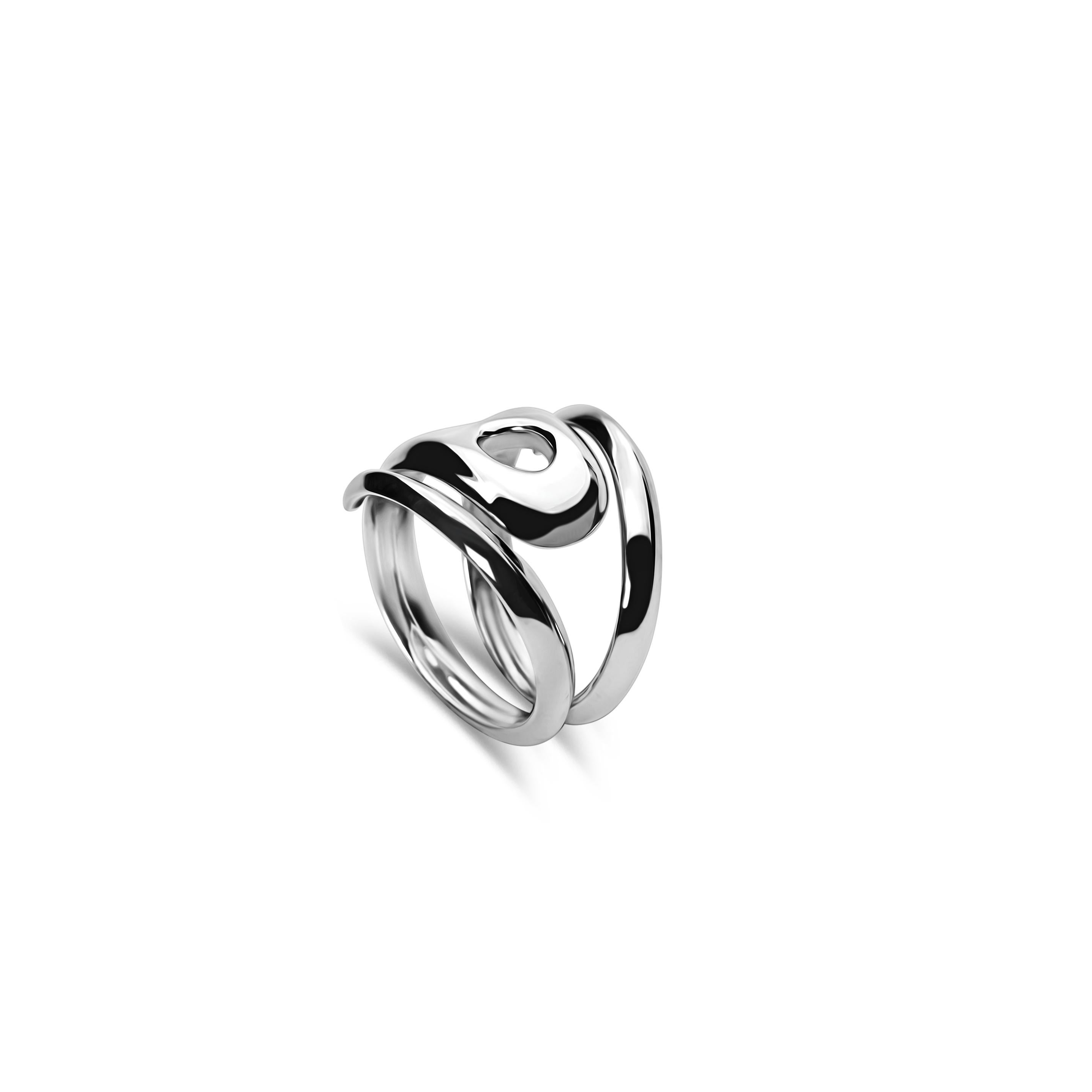 For Sale:   Sin Tiempo Silver Coil Ring 5