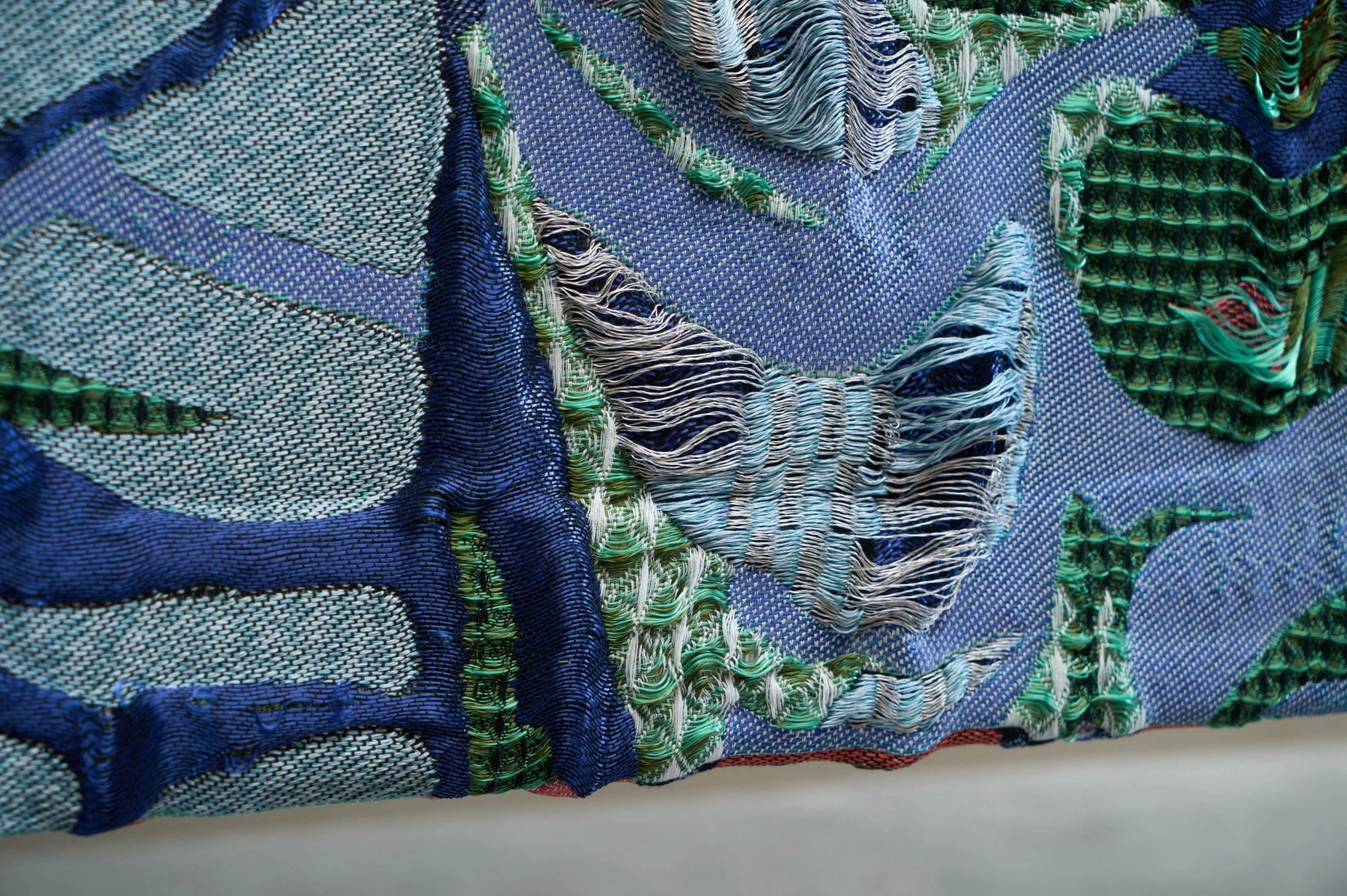 Sina Dyks Wandteppich für zeitgenössische Kunst 'Absorbierter Dschungel' 220 x 175 cm im Angebot 2