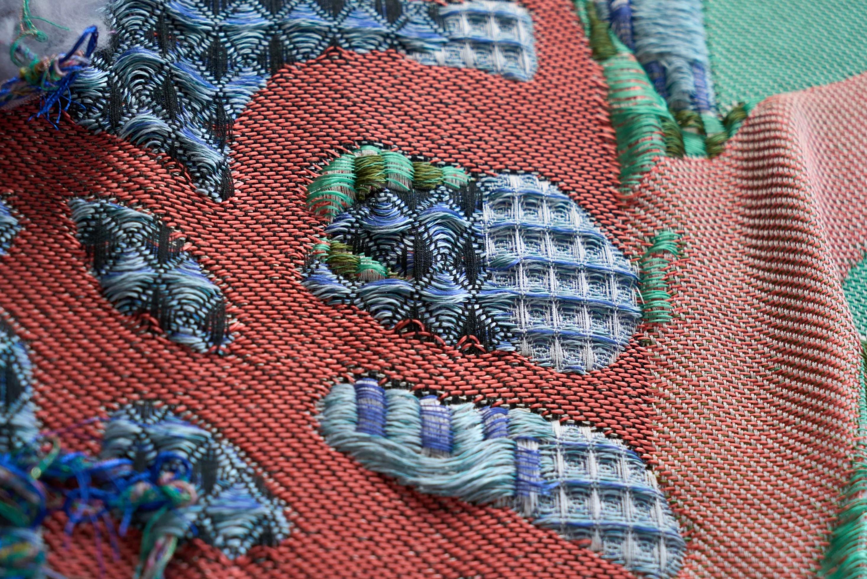 Sina Dyks Wandteppich für zeitgenössische Kunst 'Absorbierter Dschungel' 220 x 175 cm im Angebot 5