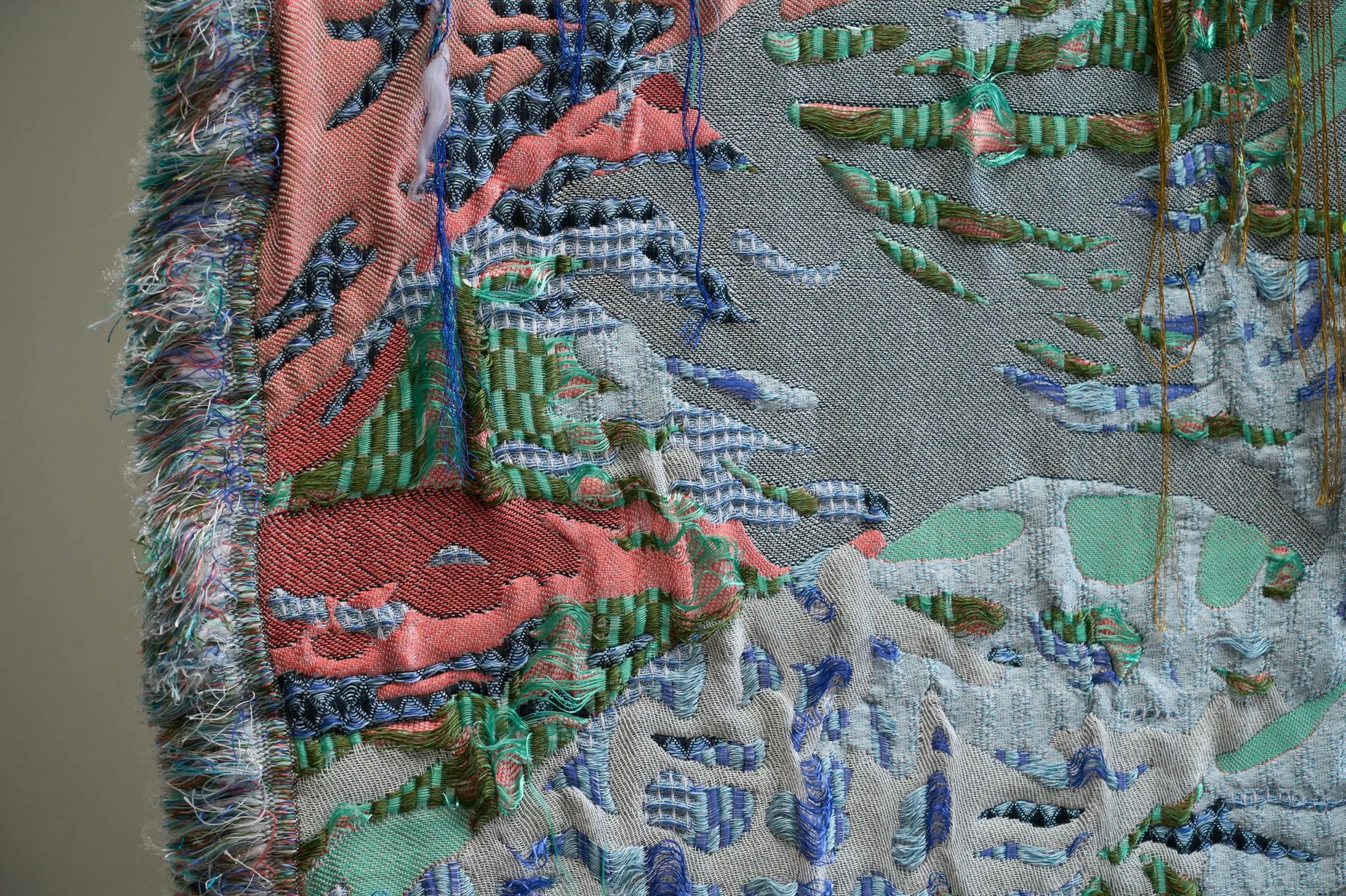 Sina Dyks Wandteppich für zeitgenössische Kunst 'Absorbierter Dschungel' 220 x 175 cm im Angebot 8