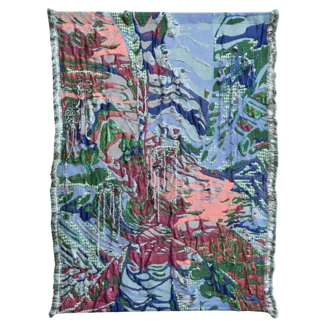 Sina Dyks Contemporary Art Tapestry 'Absorbed Jungle' 220 x 175 cm