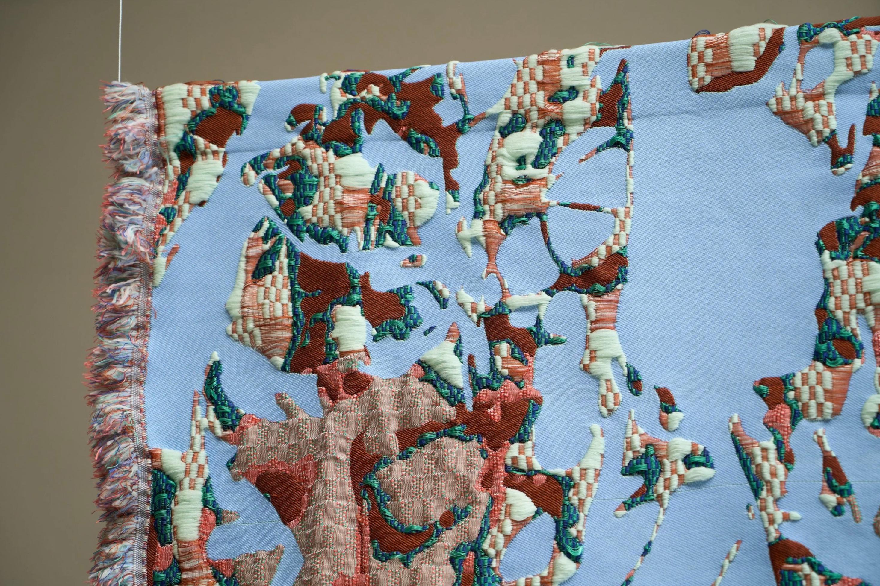 Sina Dyks Zeitgenössischer Wandteppich 'Brain Flash' 173 x 240 cm im Angebot 3