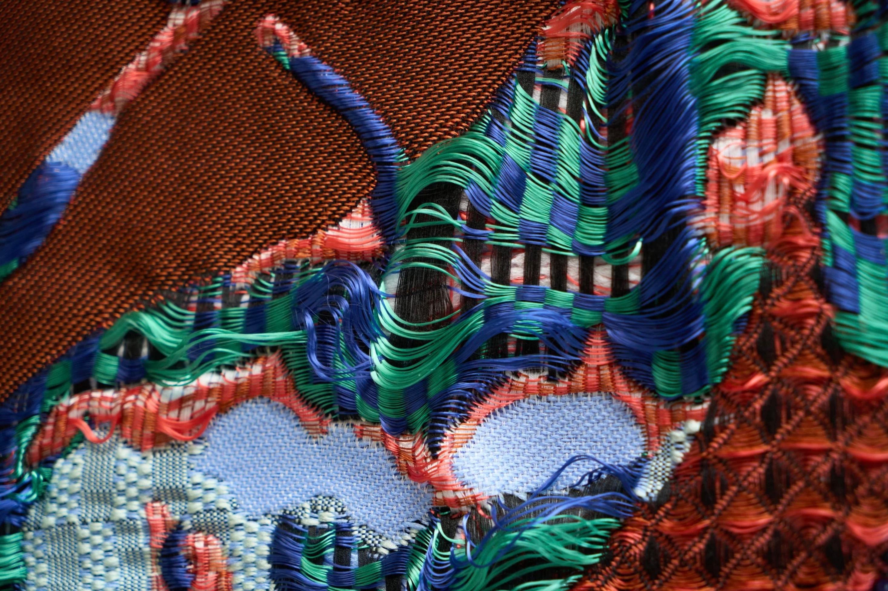 Sina Dyks Zeitgenössischer Wandteppich 'Brain Flash' 173 x 240 cm (Niederländisch) im Angebot