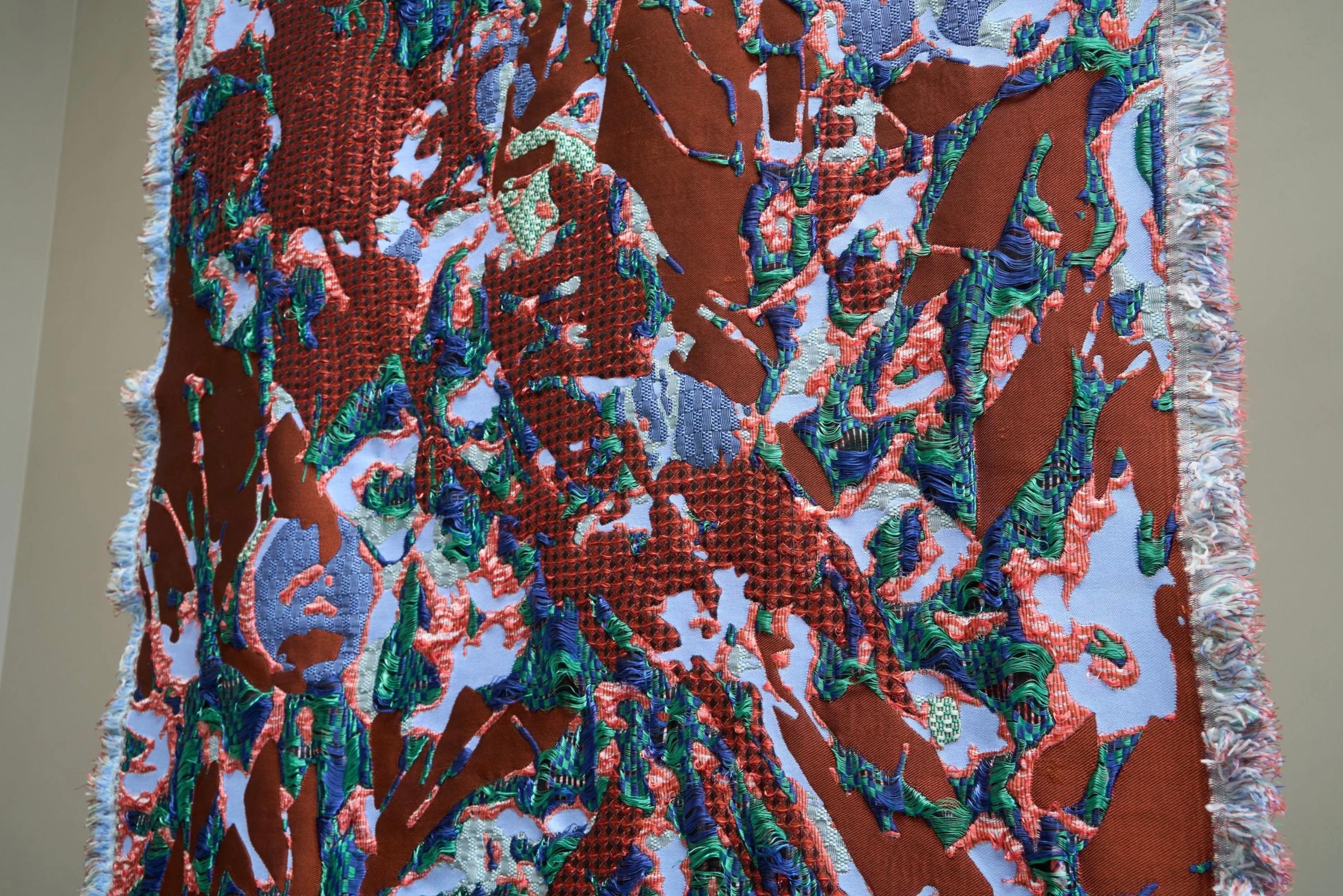 Sina Dyks Zeitgenössischer Wandteppich 'Brain Flash' 173 x 240 cm im Zustand „Gut“ im Angebot in Meer, VAN