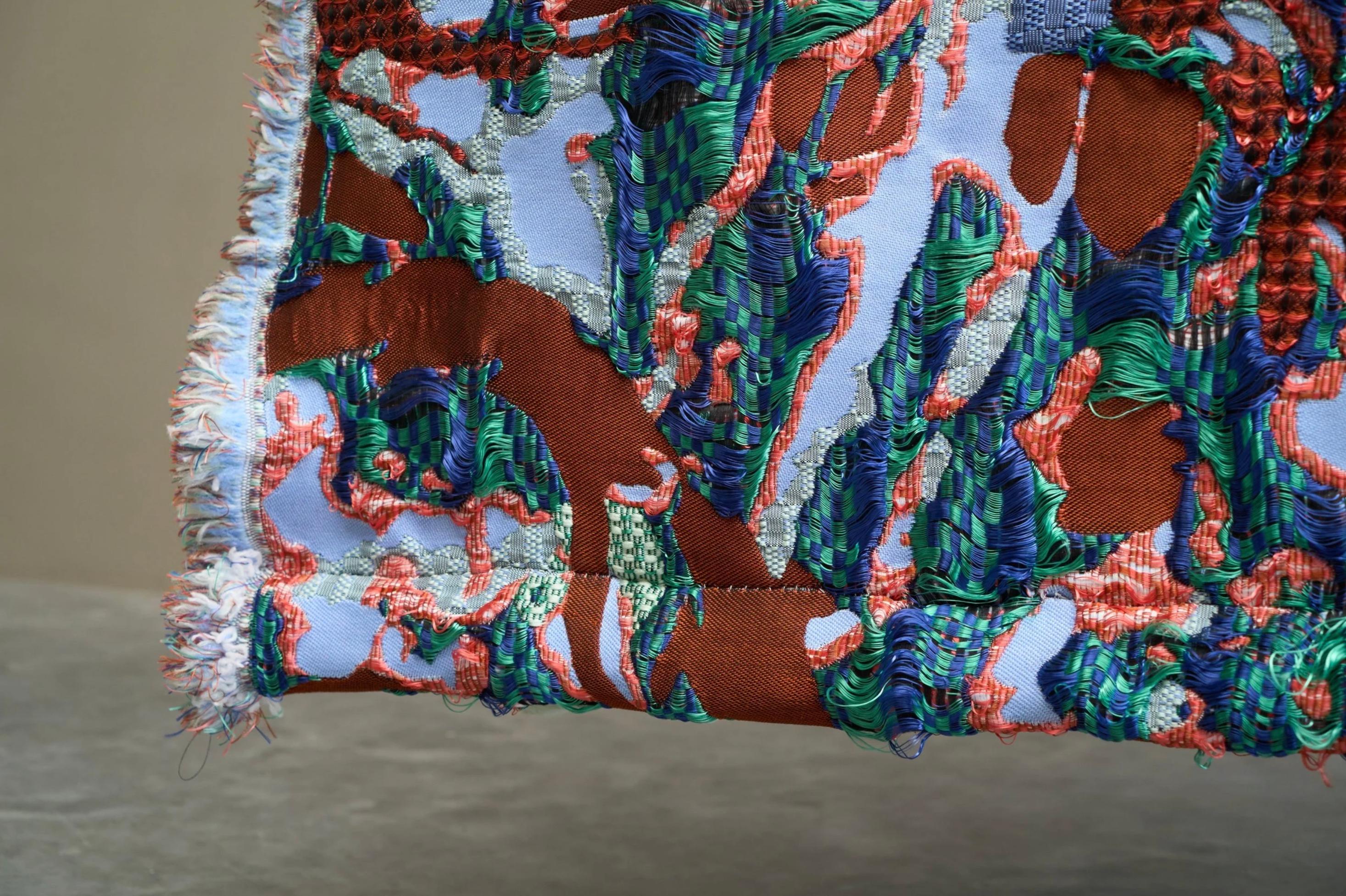 Sina Dyks Zeitgenössischer Wandteppich 'Brain Flash' 173 x 240 cm (21. Jahrhundert und zeitgenössisch) im Angebot