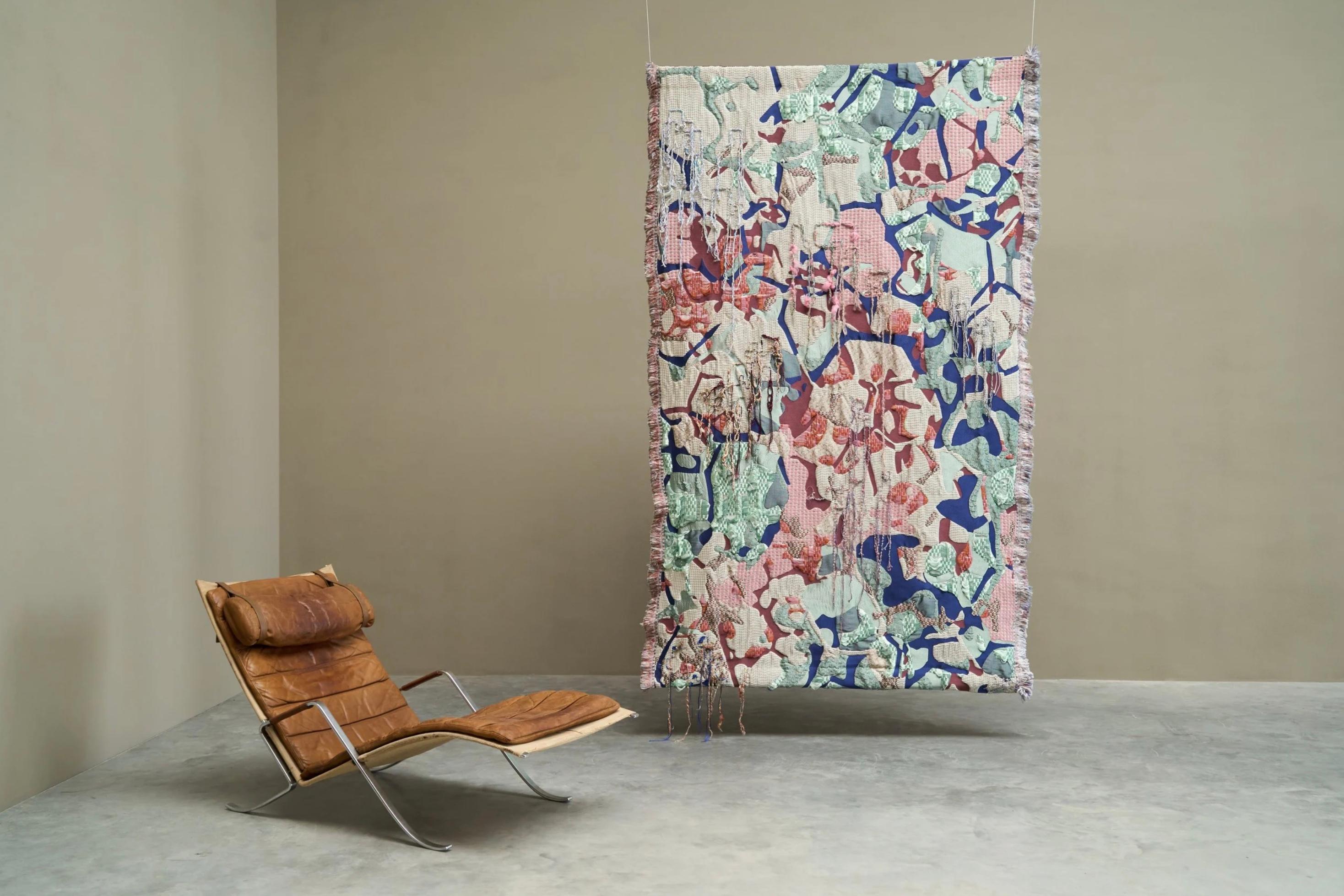 Sina Dyks Wandteppich für zeitgenössische Kunst 'Dripping DNA' 175 x 235 cm im Angebot 3