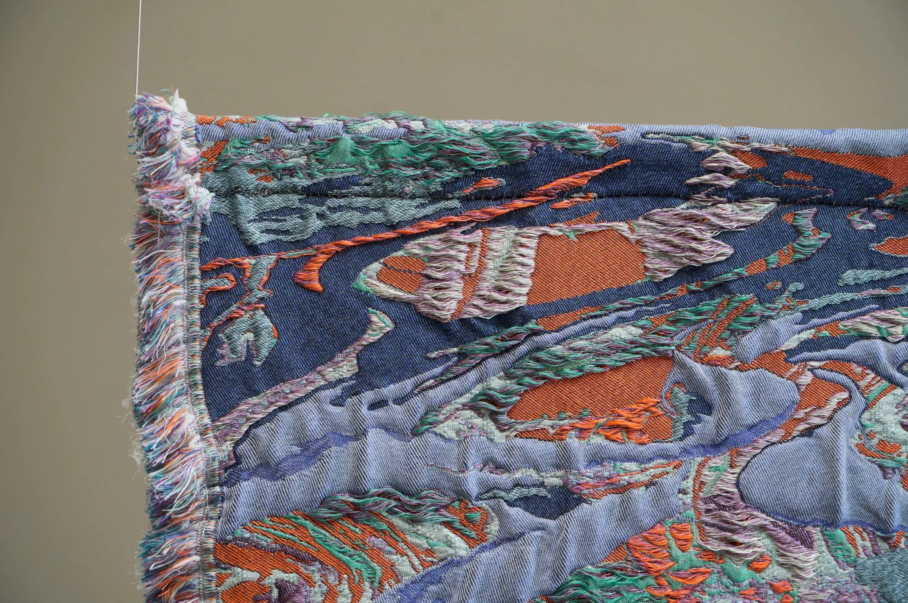 Sina Dyks Wandteppich 'Dwindled Scenery' 175 x 120 cm, zeitgenössische Kunst im Angebot 6