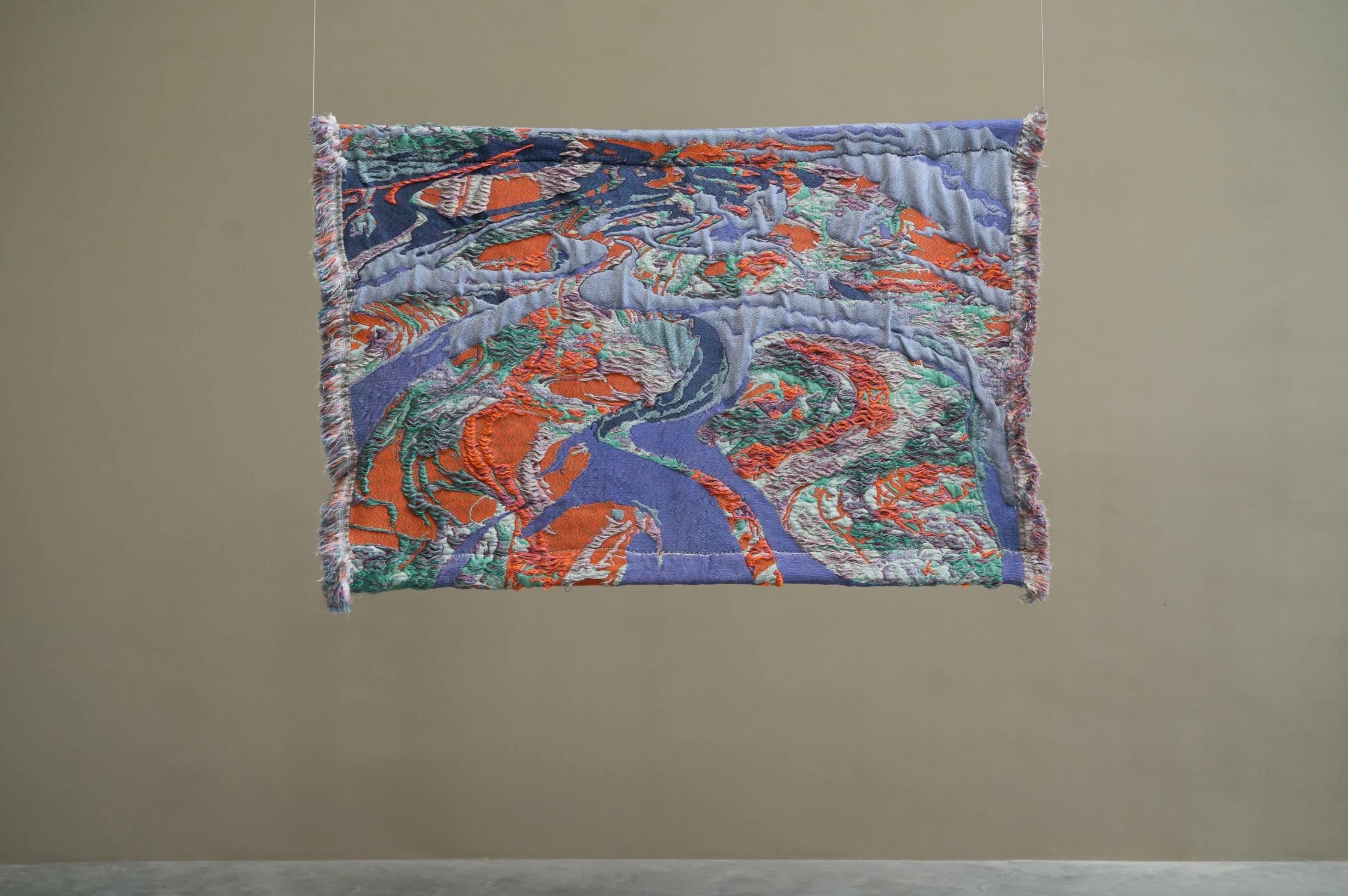 Sina Dyks Wandteppich 'Dwindled Scenery' 175 x 120 cm, zeitgenössische Kunst im Angebot 7