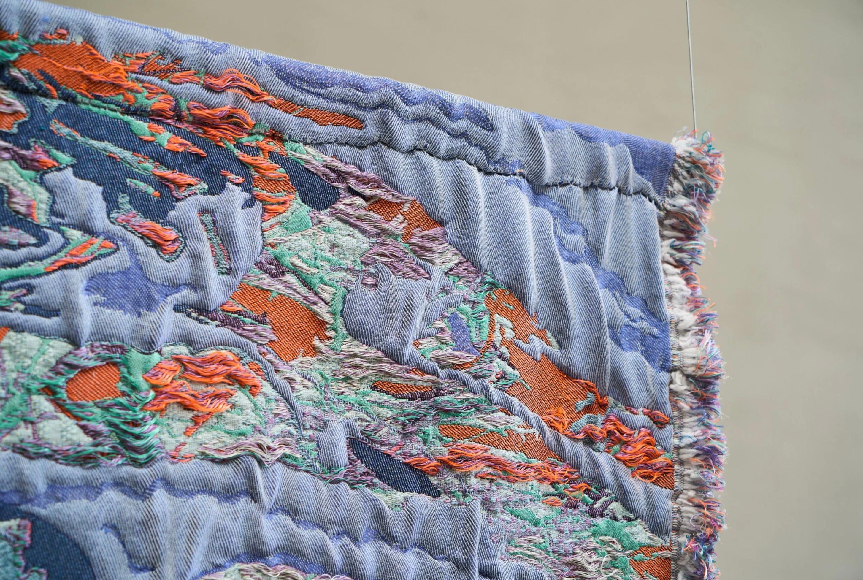 Sina Dyks Wandteppich 'Dwindled Scenery' 175 x 120 cm, zeitgenössische Kunst im Angebot 9