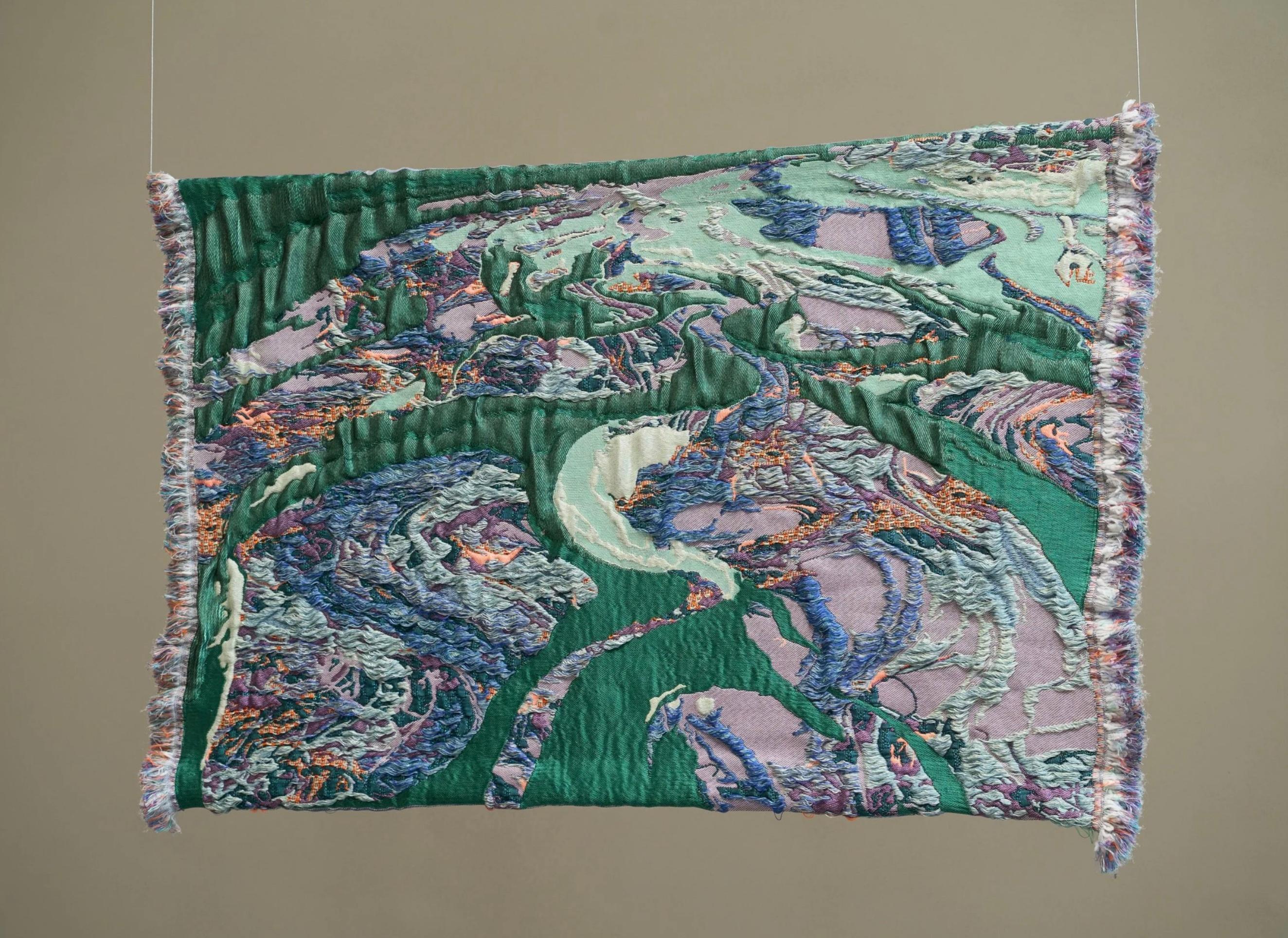 Sina Dyks Wandteppich 'Dwindled Scenery' 175 x 120 cm, zeitgenössische Kunst (Niederländisch) im Angebot