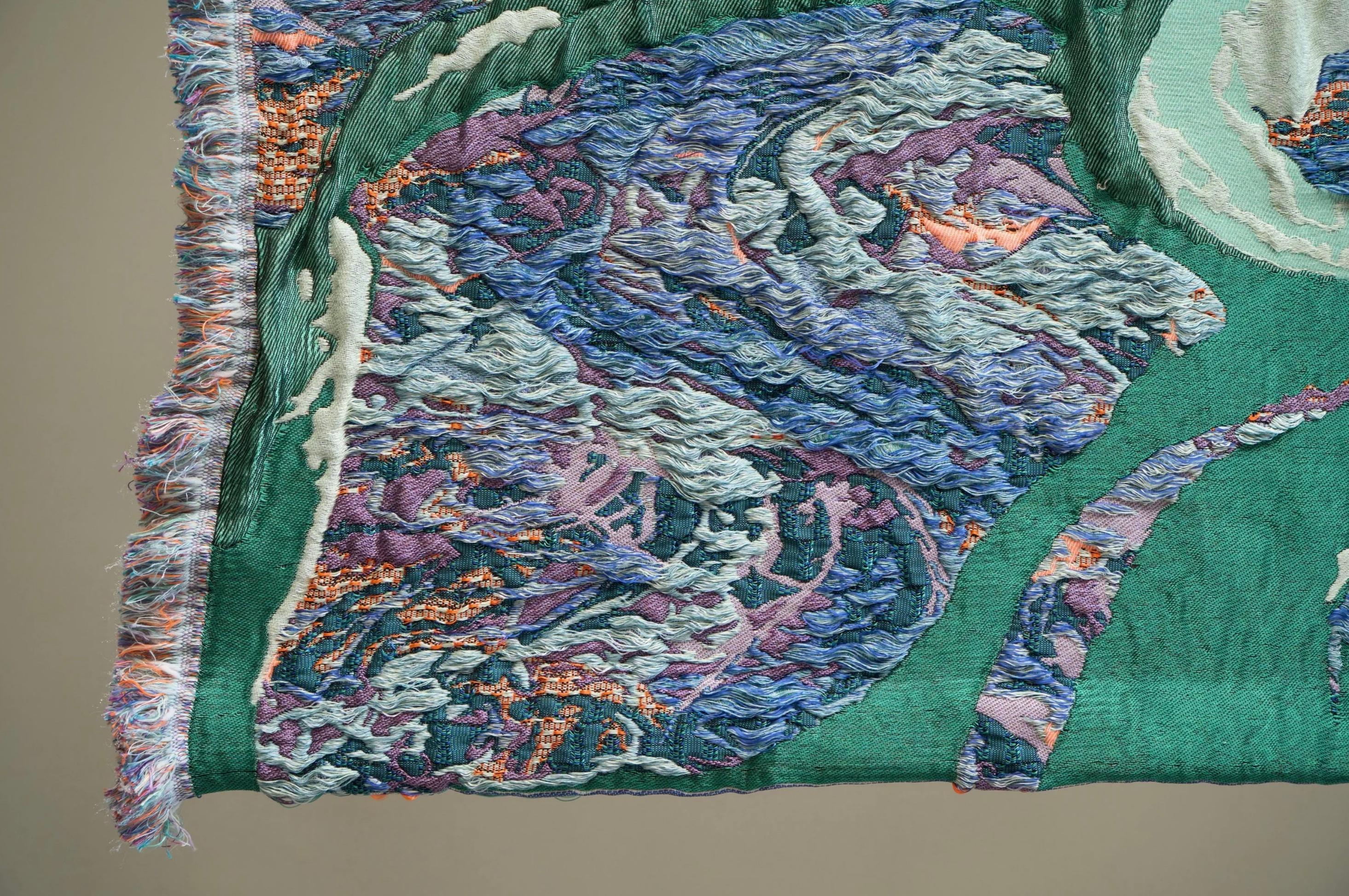 Sina Dyks Wandteppich 'Dwindled Scenery' 175 x 120 cm, zeitgenössische Kunst (Handgefertigt) im Angebot