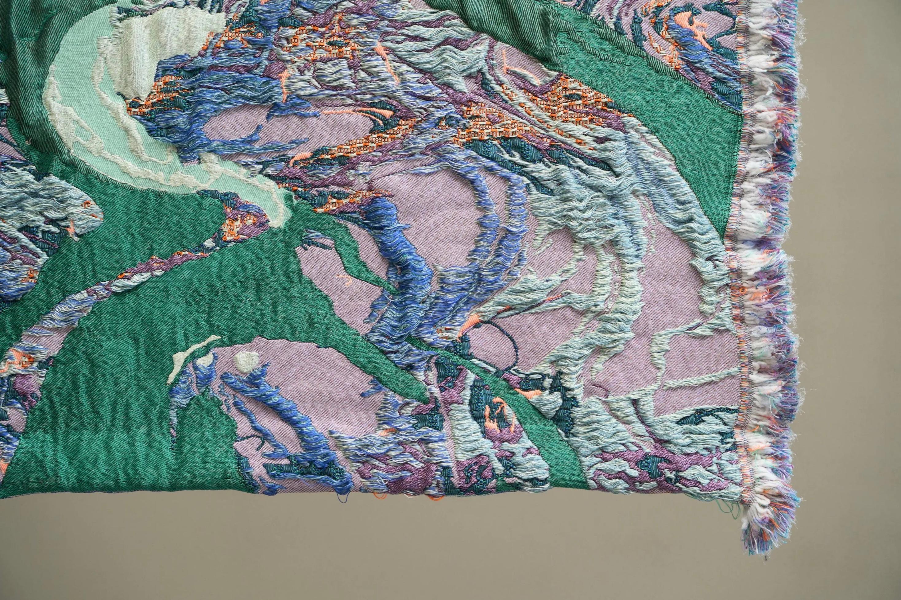 Sina Dyks Wandteppich 'Dwindled Scenery' 175 x 120 cm, zeitgenössische Kunst im Angebot 1