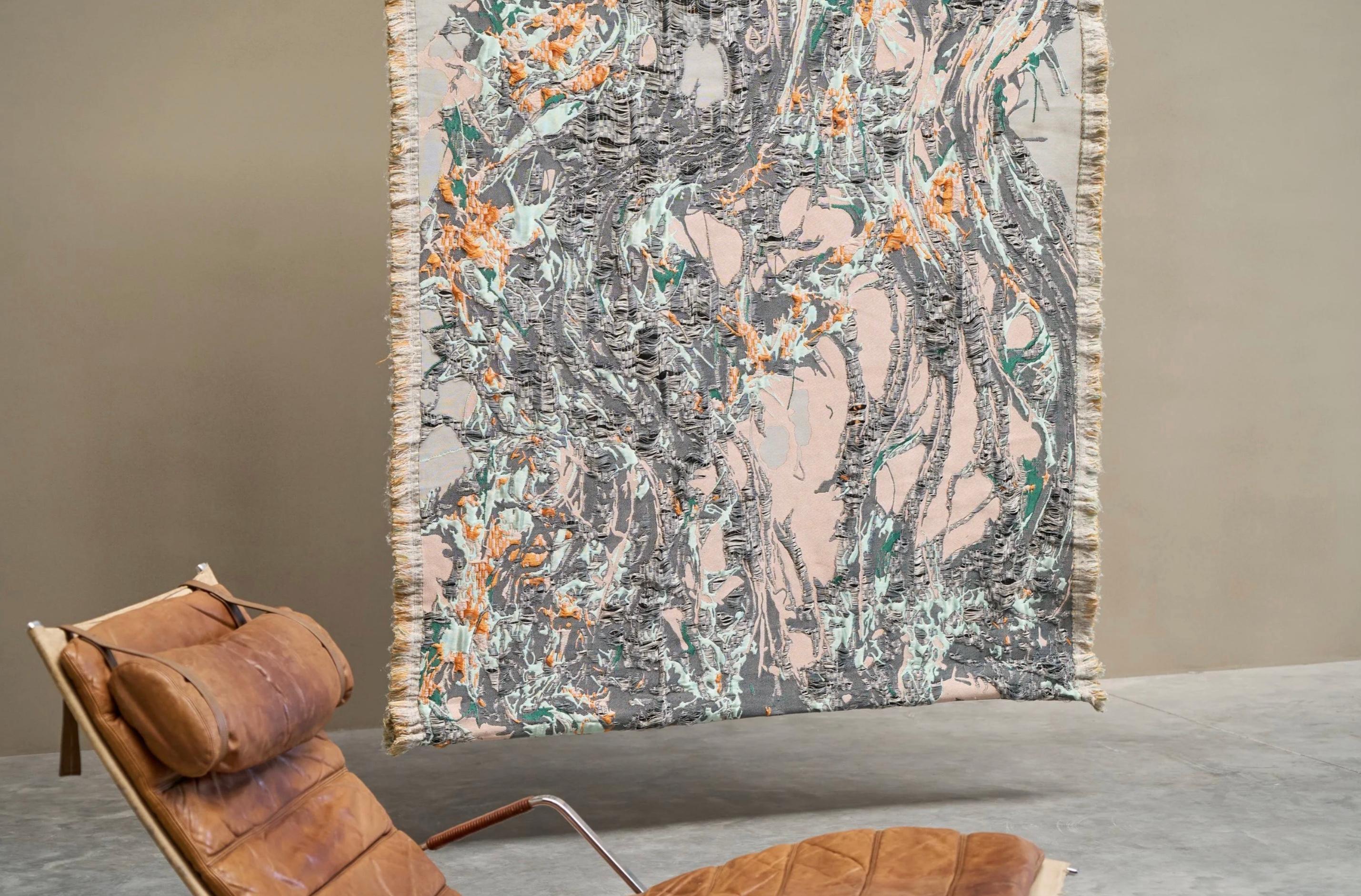 Sina Dyks Wandteppich für zeitgenössische Kunst 'Fließende Neuronen' 175 x 265 cm im Angebot 3