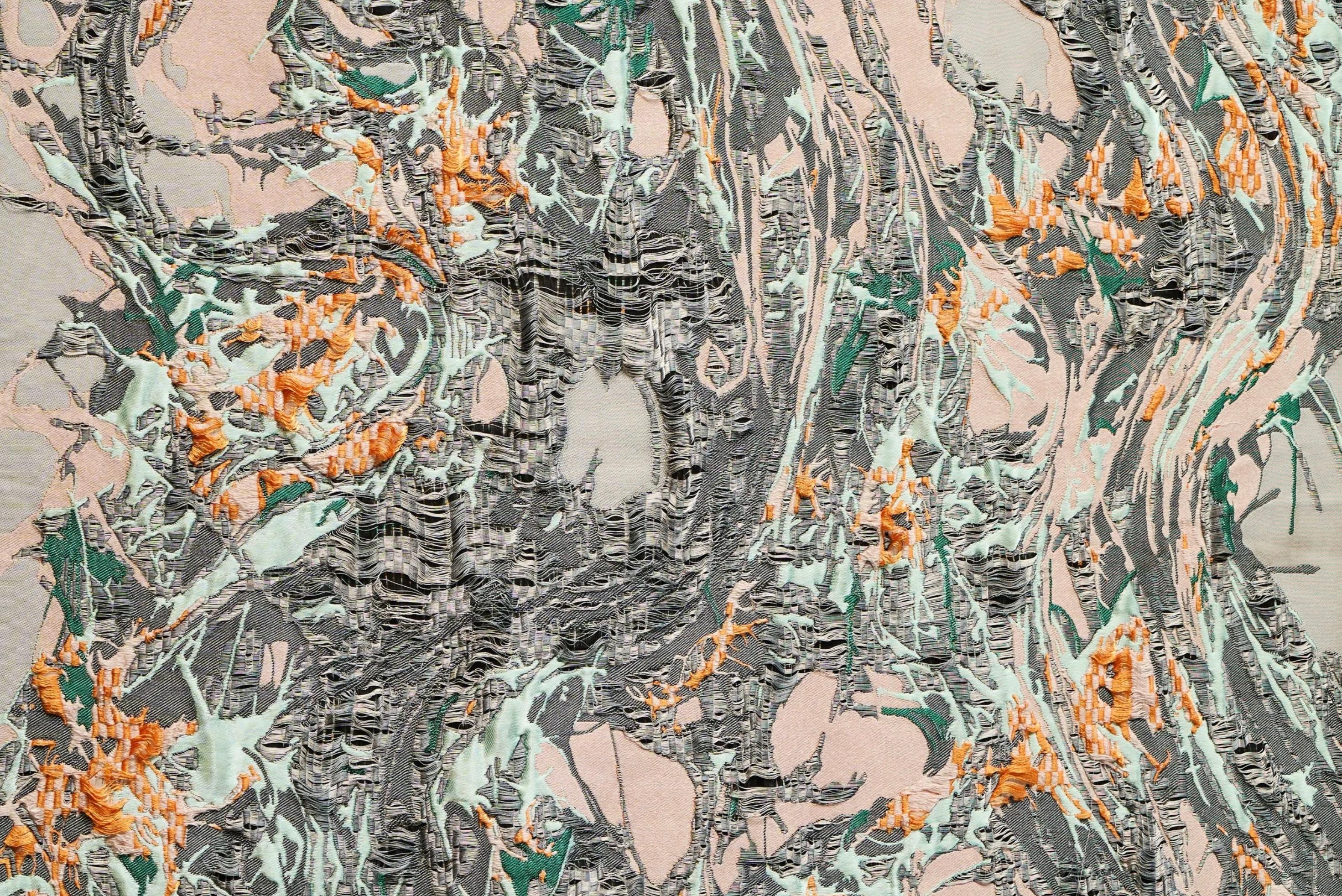 Sina Dyks Wandteppich für zeitgenössische Kunst 'Fließende Neuronen' 175 x 265 cm im Angebot 5