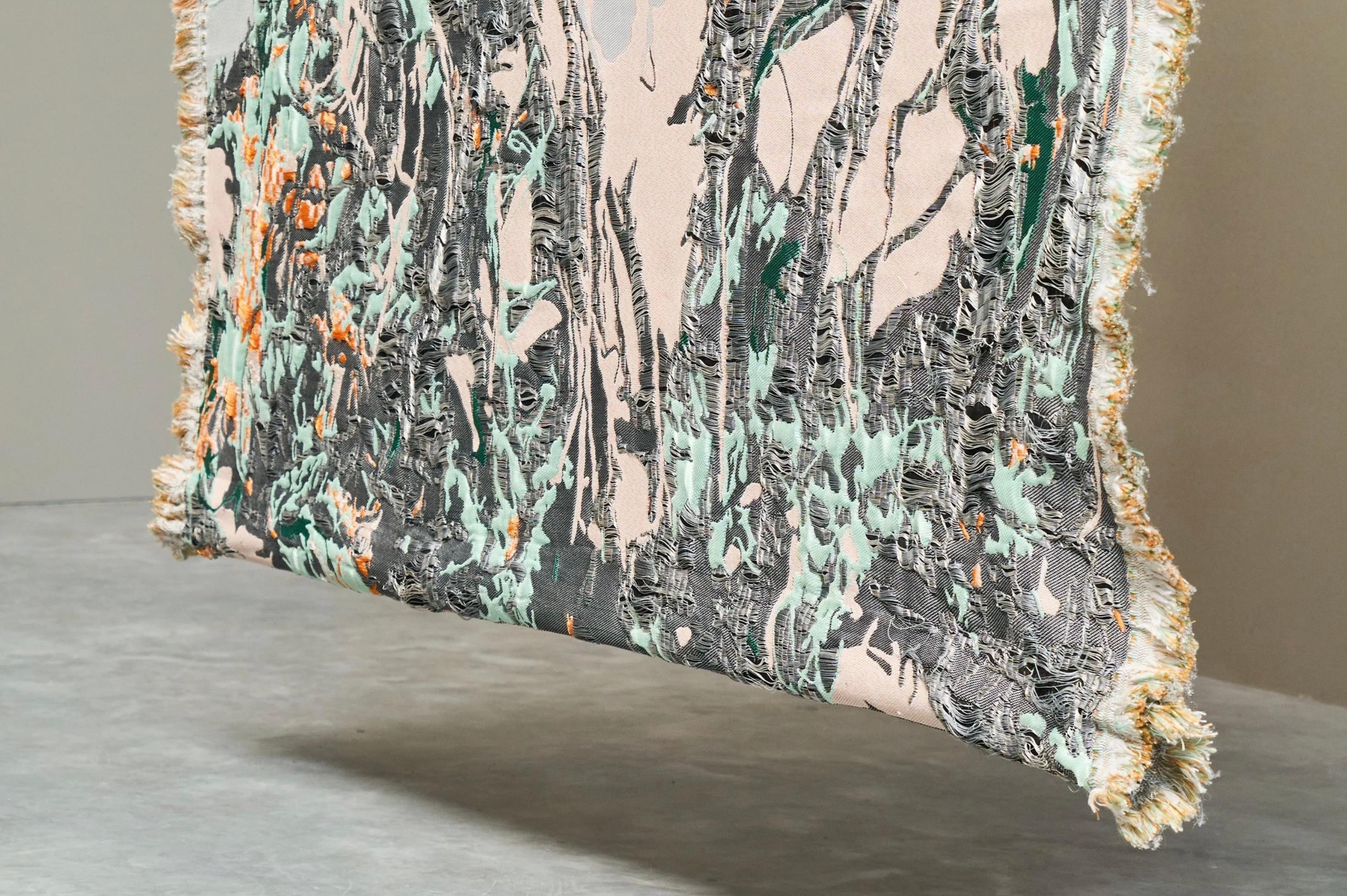 Sina Dyks Wandteppich für zeitgenössische Kunst 'Fließende Neuronen' 175 x 265 cm im Angebot 7