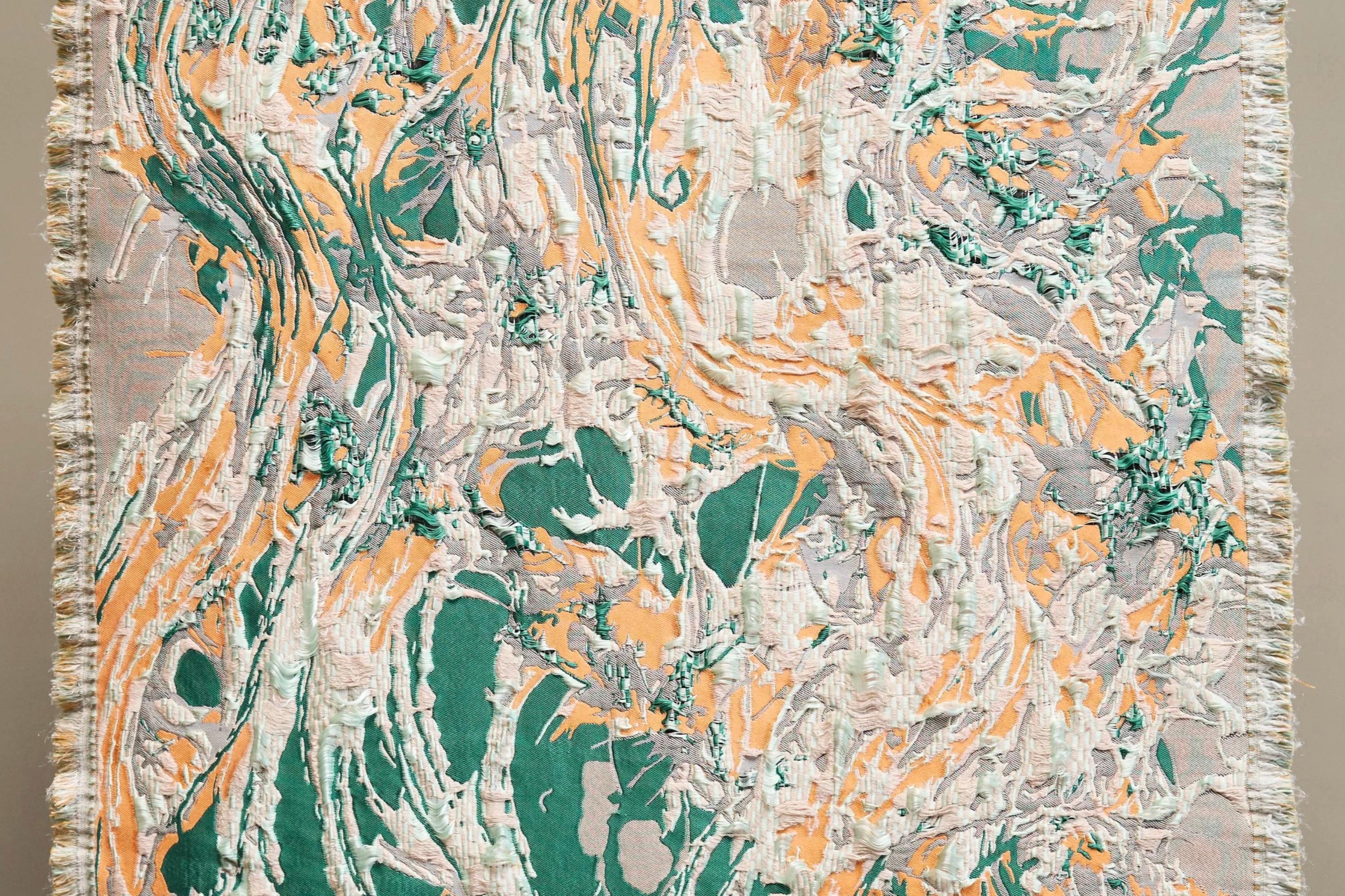 Sina Dyks Wandteppich für zeitgenössische Kunst 'Fließende Neuronen' 175 x 265 cm (Moderne) im Angebot