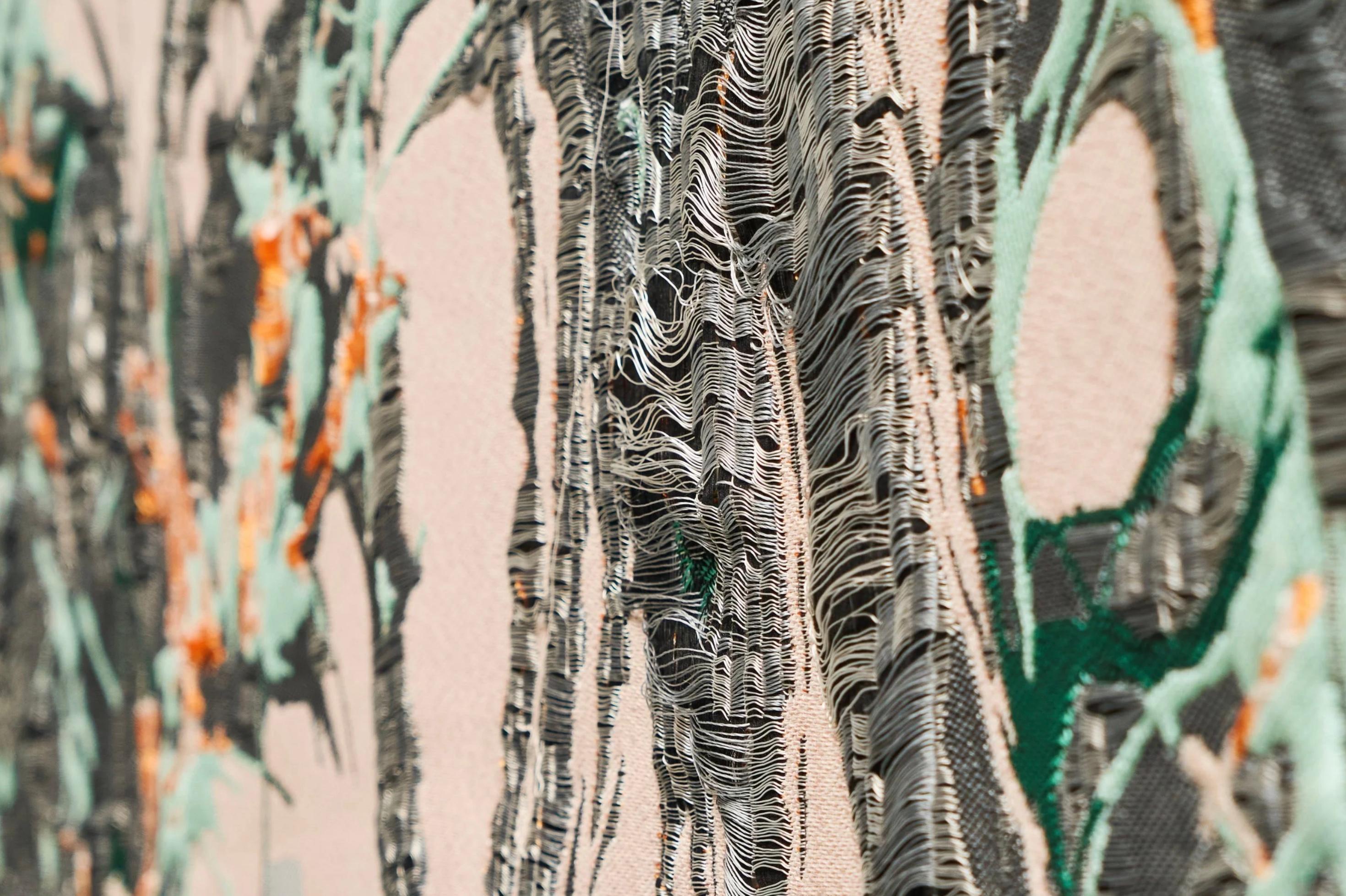 Sina Dyks Wandteppich für zeitgenössische Kunst 'Fließende Neuronen' 175 x 265 cm (Handgefertigt) im Angebot