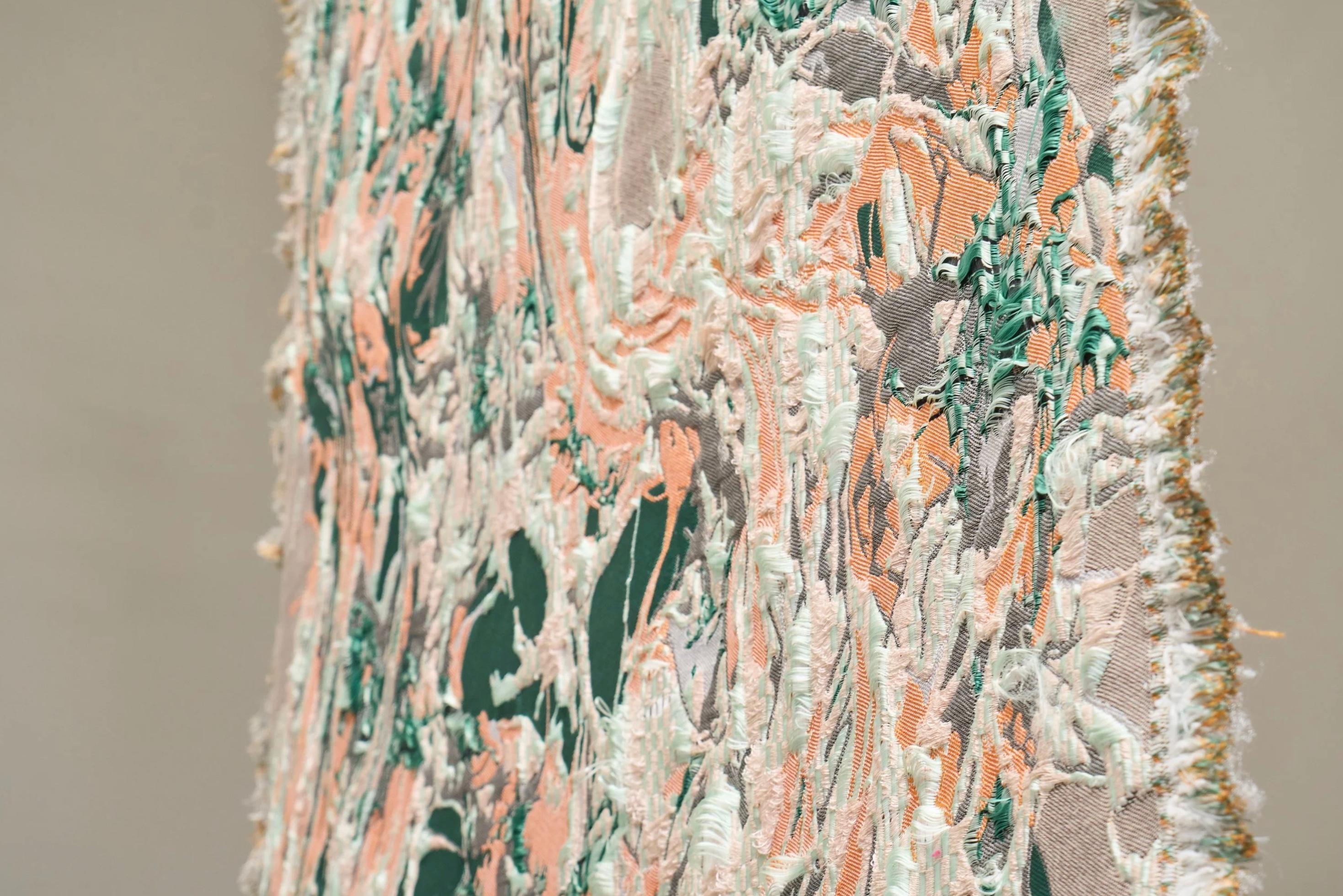 Sina Dyks Wandteppich für zeitgenössische Kunst 'Fließende Neuronen' 175 x 265 cm im Zustand „Gut“ im Angebot in Meer, VAN