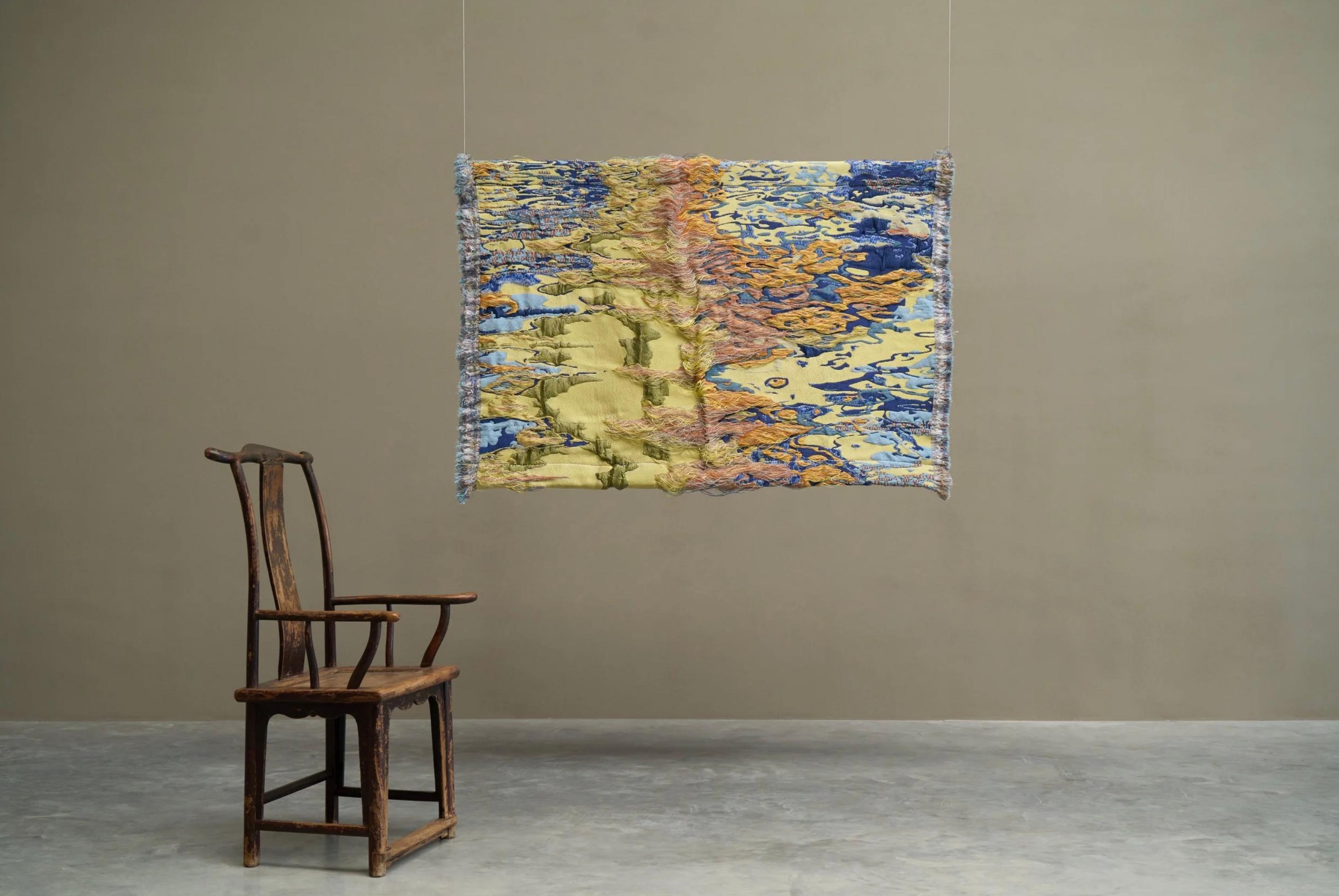 Sina Dyks Wandteppich 'Lustured Soak' 175 x 120 cm, zeitgenössische Kunst im Angebot 5