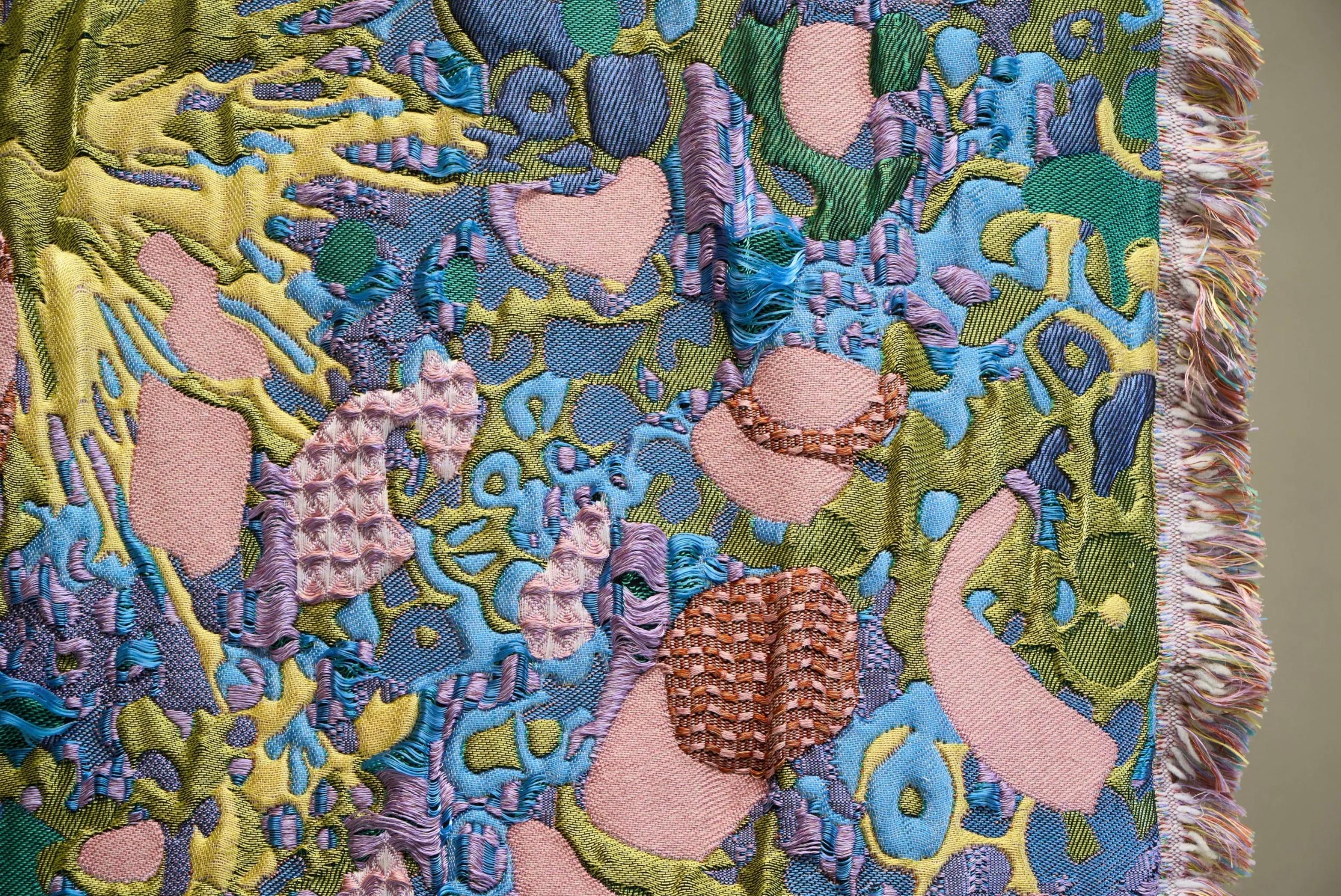 Sina Dyks Wandteppich 'Sumptuous Field' 220 x 175 cm, zeitgenössische Kunst (Handgefertigt) im Angebot