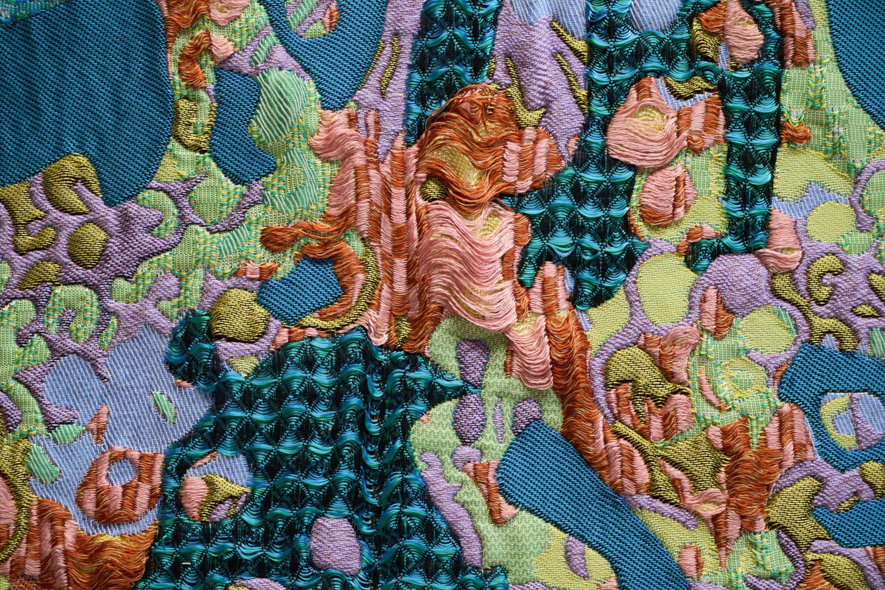 Sina Dyks Wandteppich 'Sumptuous Field' 220 x 175 cm, zeitgenössische Kunst (21. Jahrhundert und zeitgenössisch) im Angebot