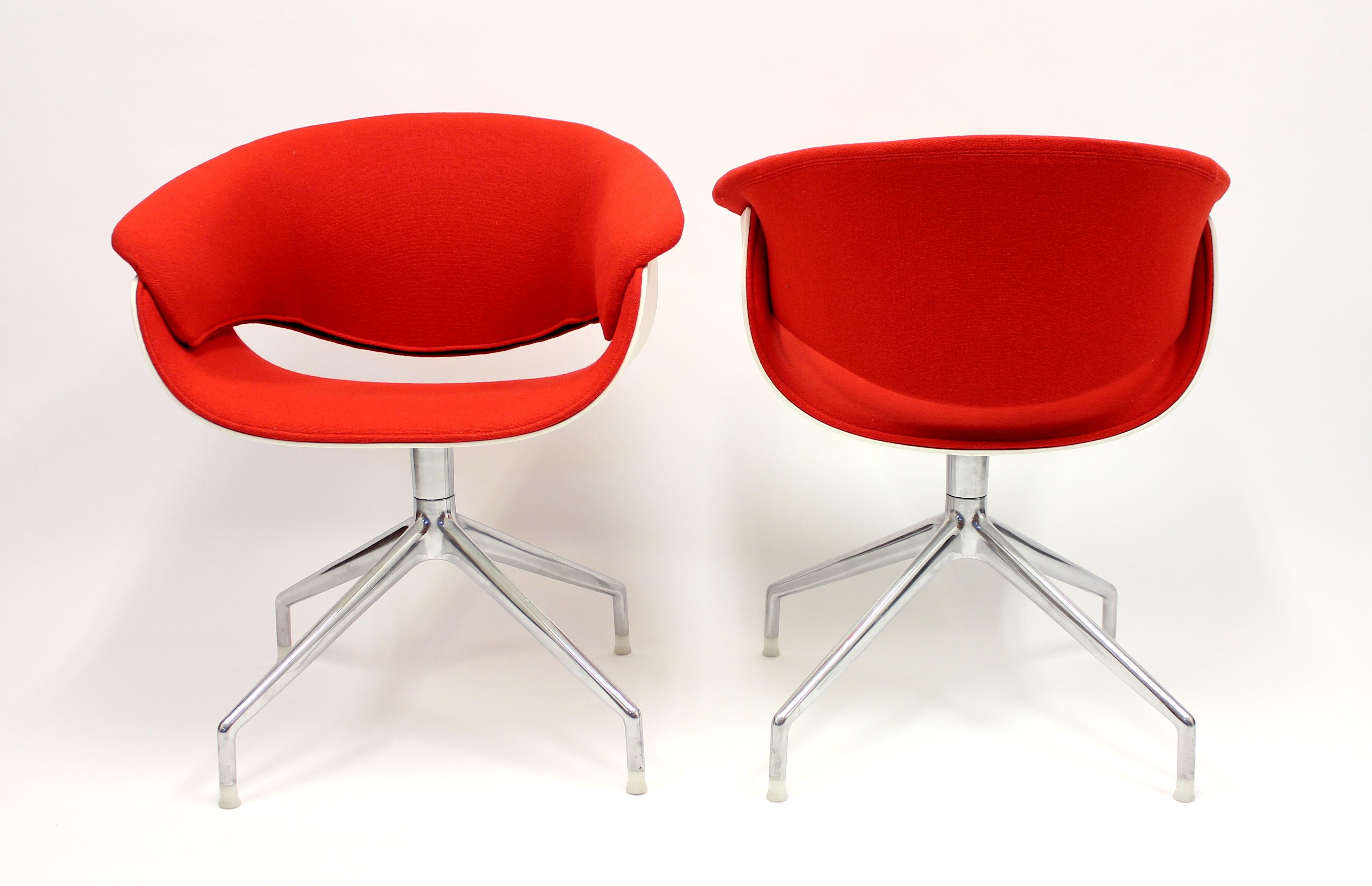 Minimalist Sina Swivel Chairs by Uwe Fischer for B&B Italia, 2004, Set of Two