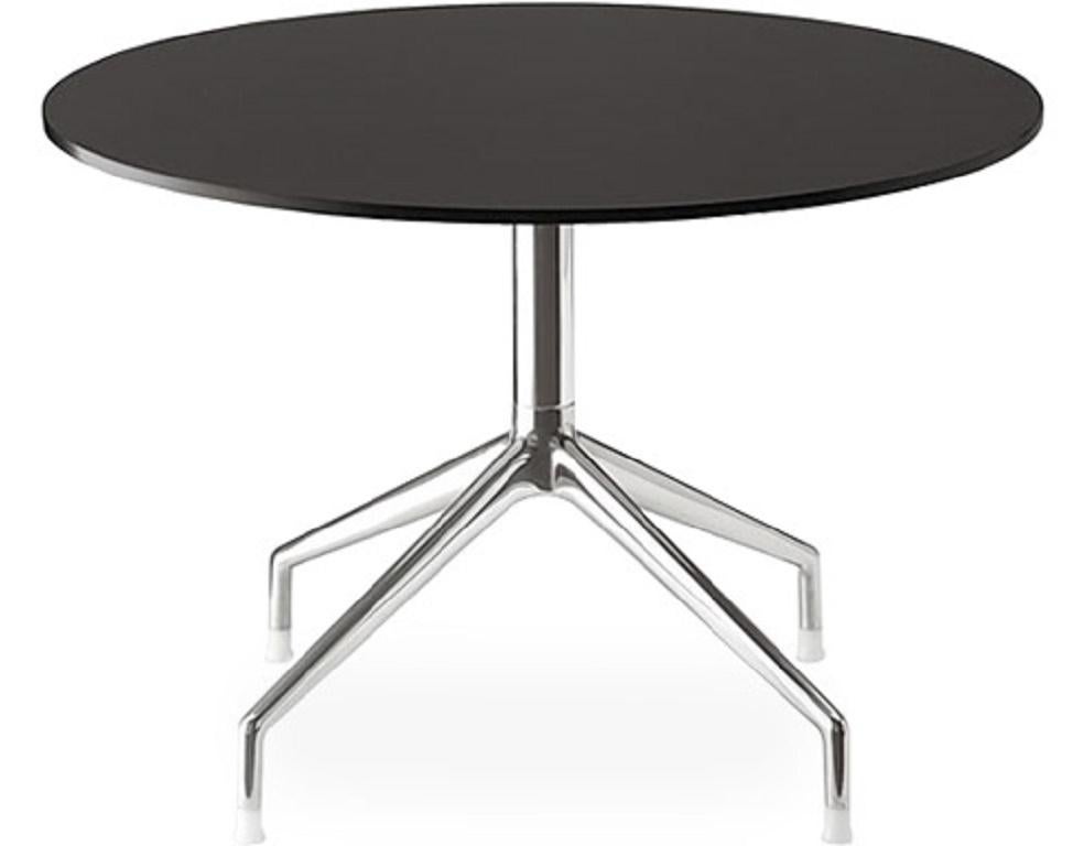 Uwe Fischer designed the Sina medium height table for B&B Italia to coordinate with the Sina, Iuta, and Otto chairs. Polished aluminum base and ebony veneer top make this a perfect complement.

See our listing for a pair of Iuta chairs by Antonio