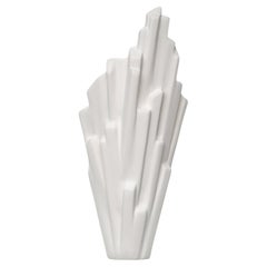 Sinan Contemporary Sconce, Wall Light in White Plaster, right version, Benediko