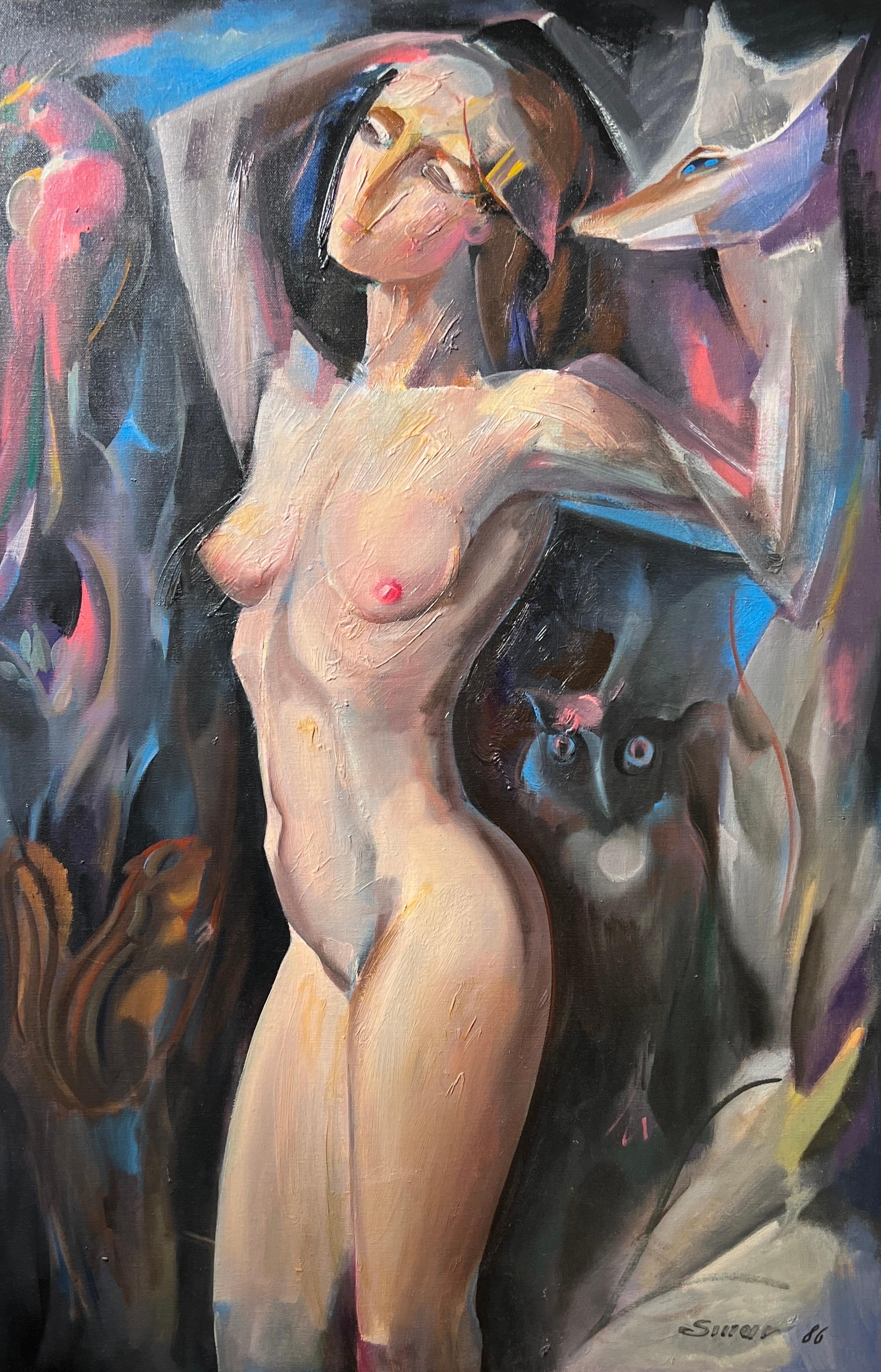 Contemporary nude,  A nude women. 