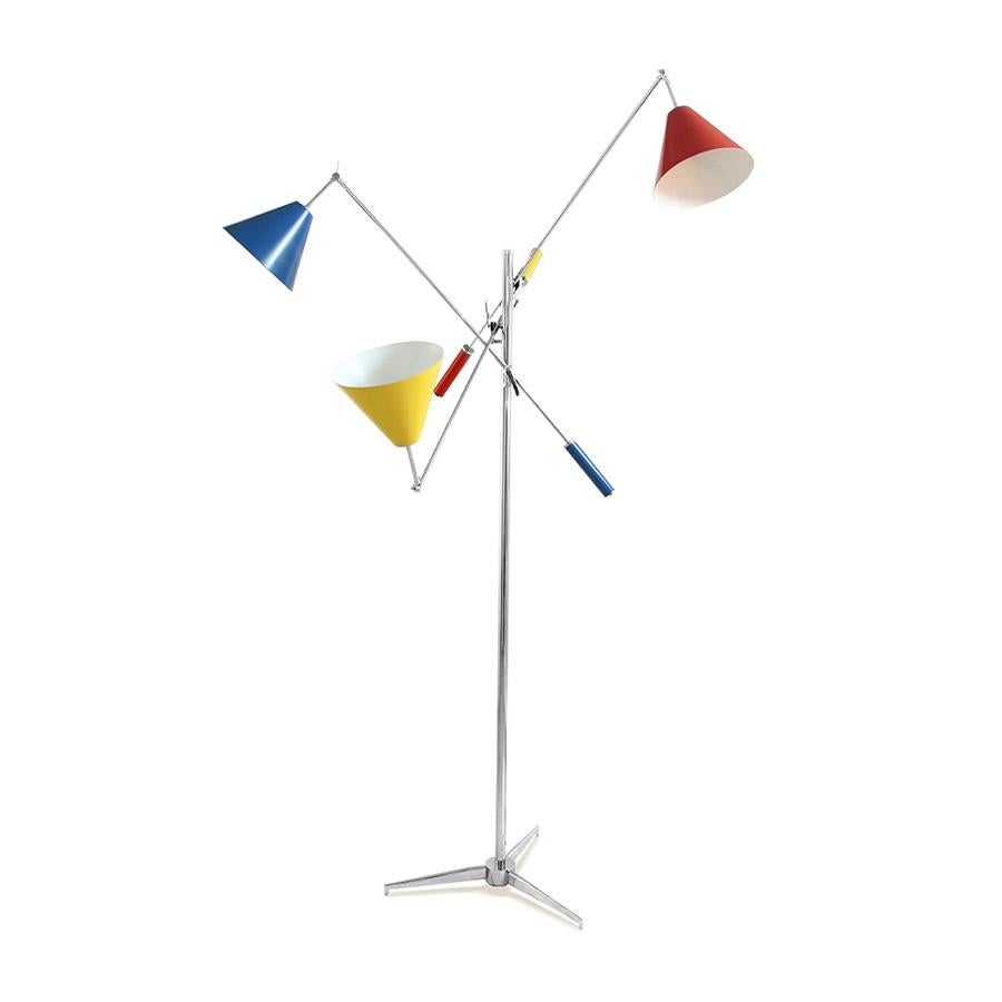 Contemporary Sinatra 3 Floor Lamp - Delightfull For Sale