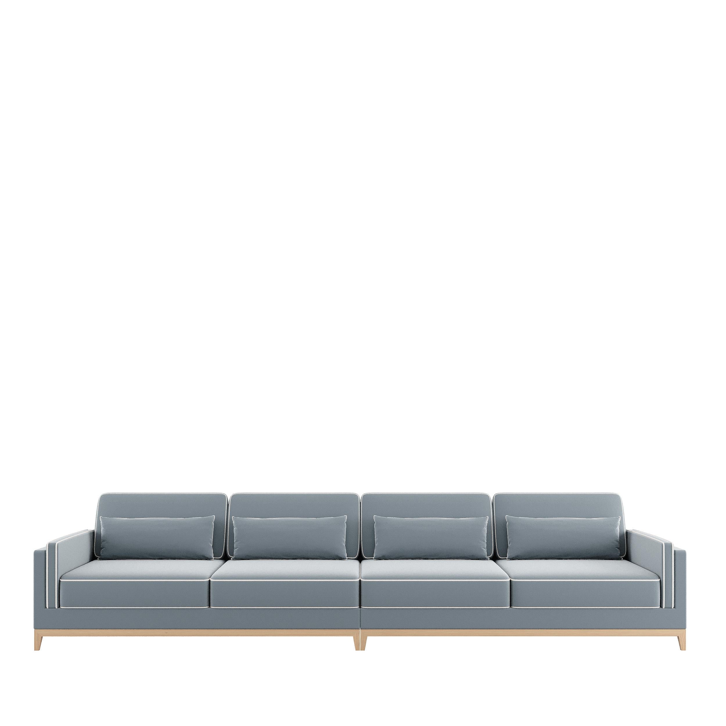 Modern SINATRA Modular Sofa with solid wood feet For Sale